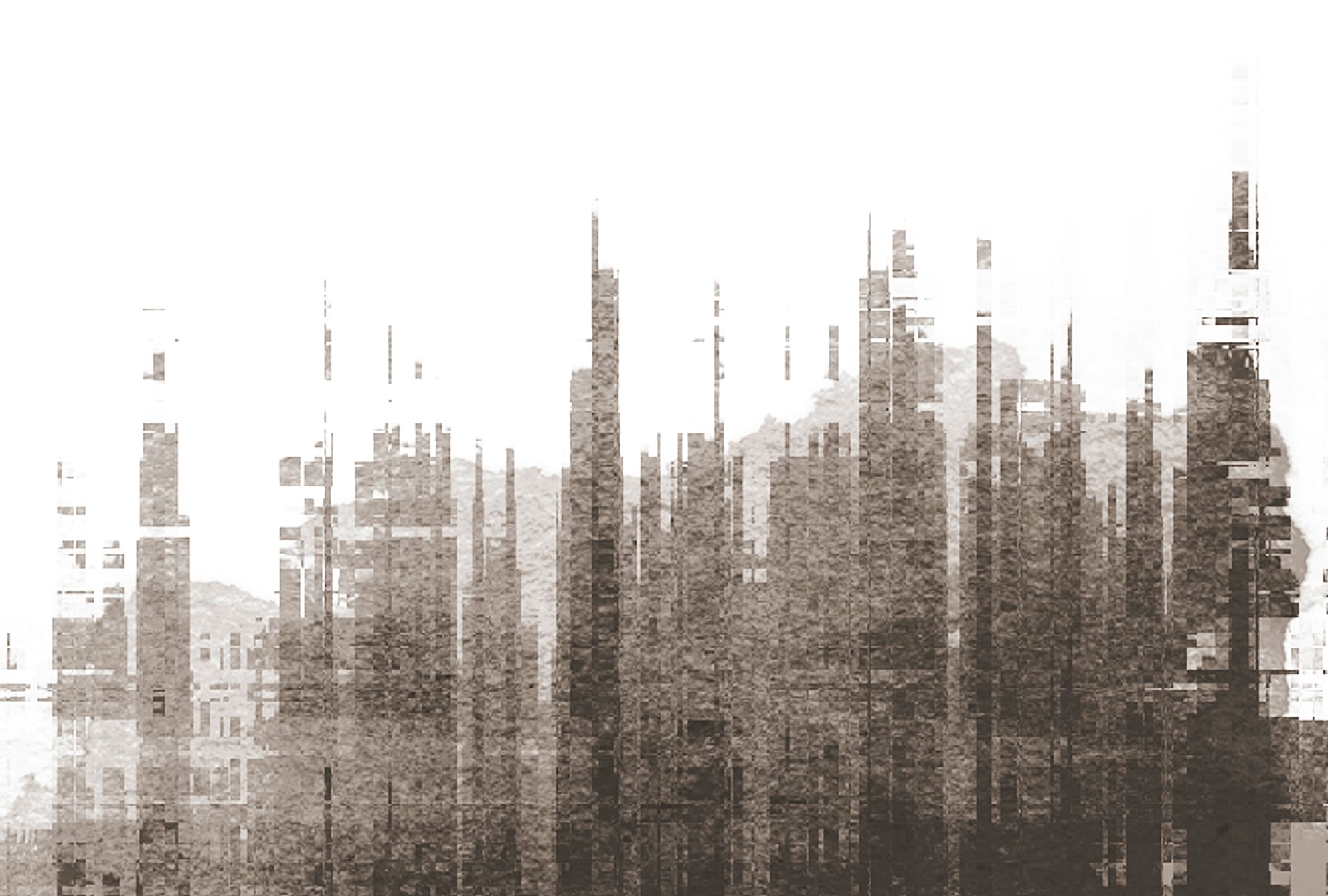 Architects Paper "Atelier 47 Skyline Artwork 3" Stadt glatt Vlies, Wand, Schräge, Decke