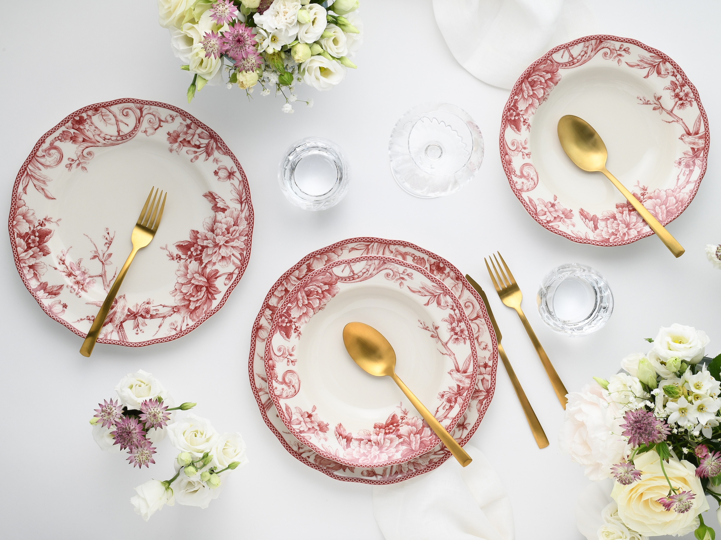CreaTable Tafelservice »Adelaide, Service 8-tlg.« Teller Set, Nostalgischer Vintage Dekor, Elegante Form