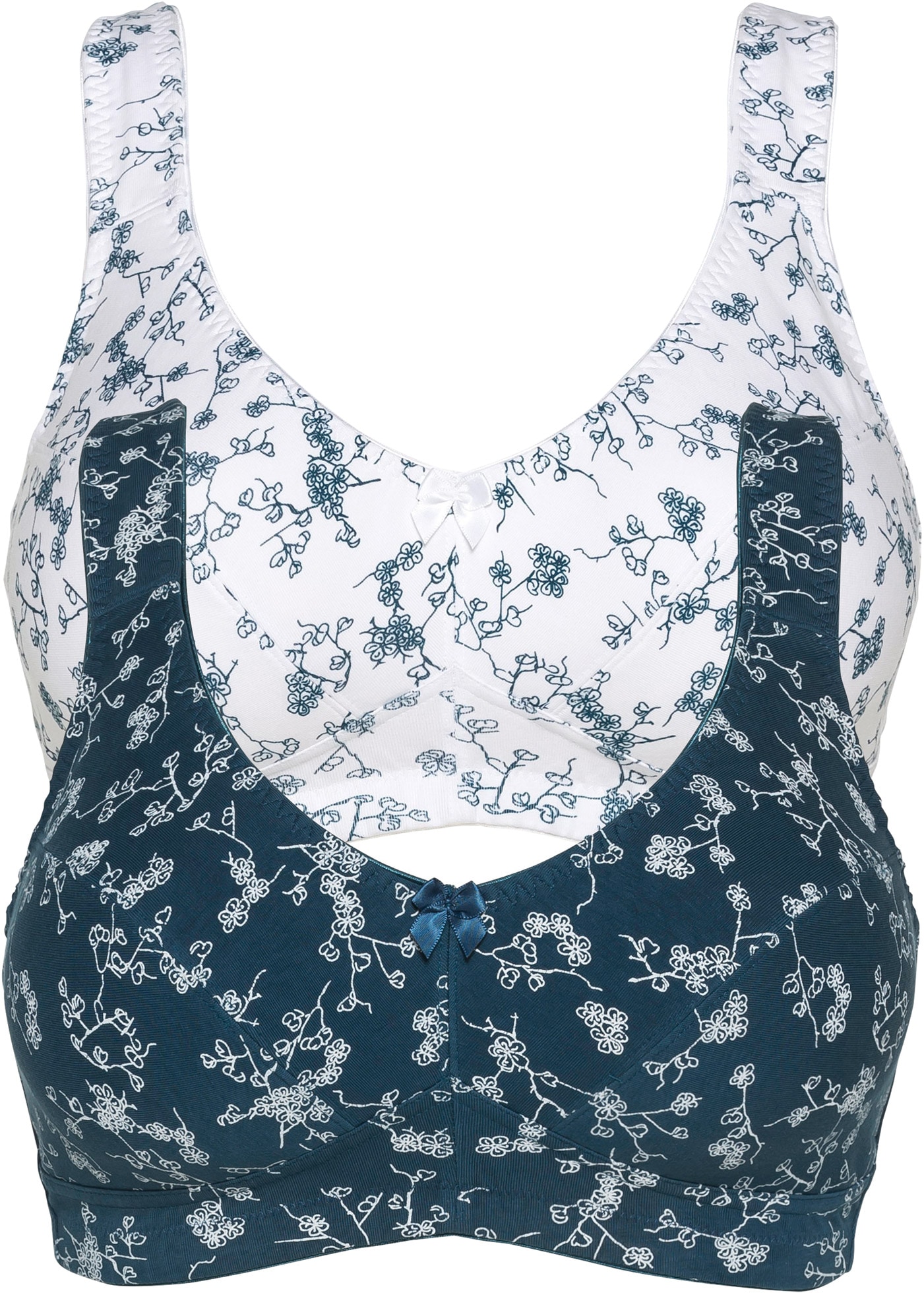 bonprix Büstenhebe »BH ohne Bügel mit weicher Baumwolle (2er Pack)« Packung, 2 tlg. im praktischen 2er Pack, ohne Bügel, leicht gepolsterte Träger