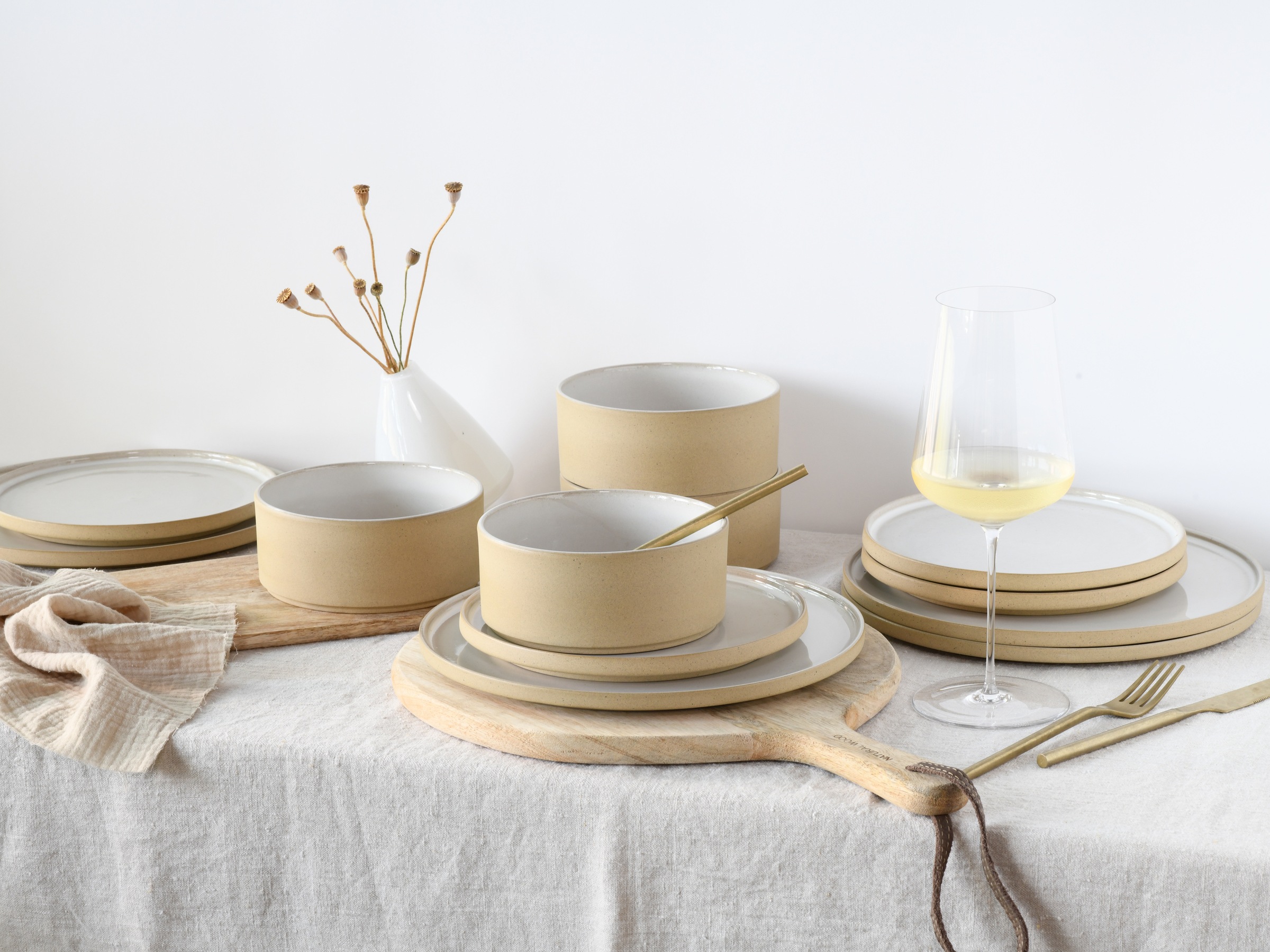 CreaTable Schale »Futuro« 4 Stk. aus Steinzeug Müslischale, Salatschale, Snackschale, Dipschale, Ø 14 cm