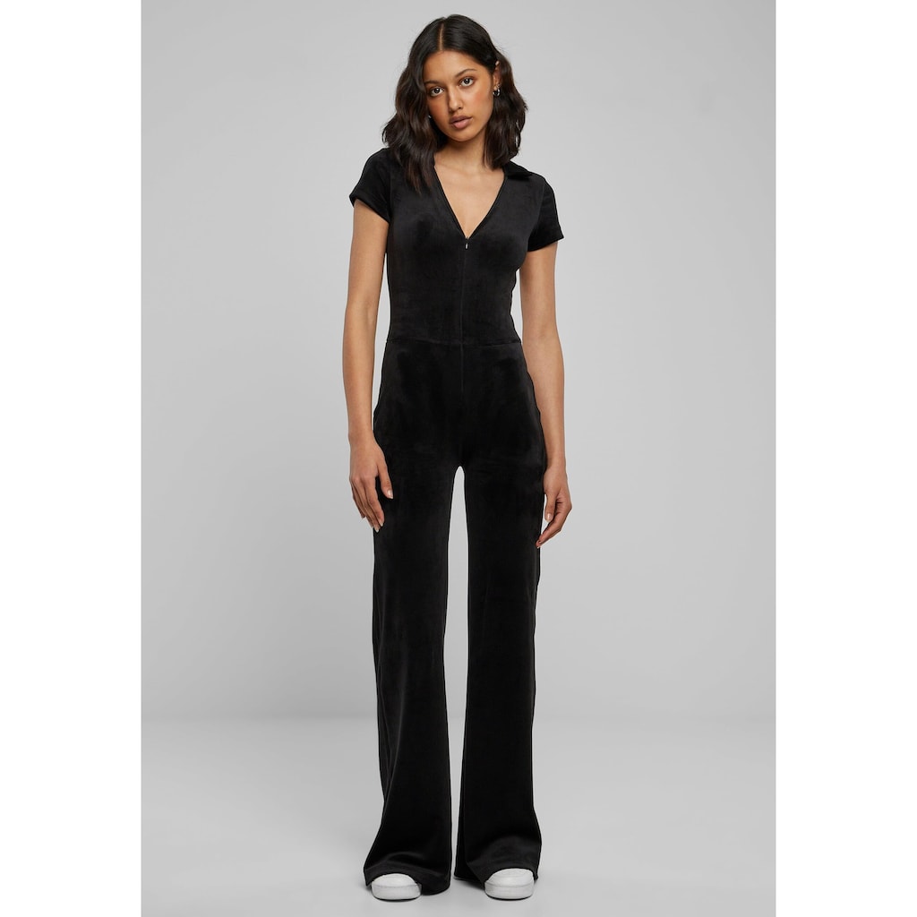 URBAN CLASSICS Jumpsuit »Urban Classics Damen Ladies Velvet Jumpsuit«, (1 tlg.)