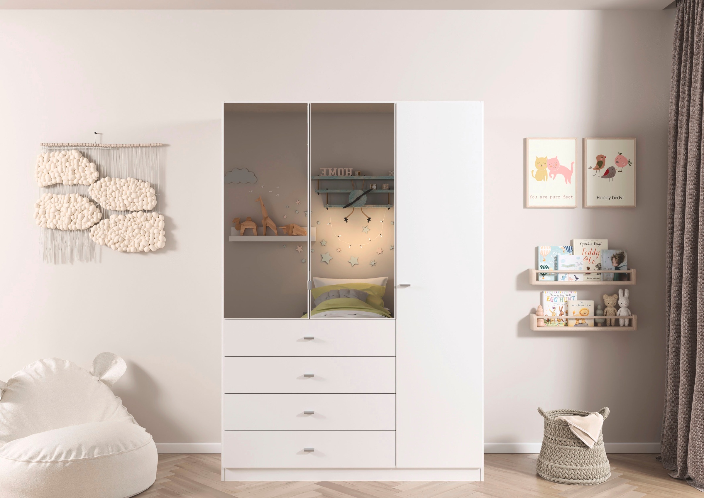 rauch Kleiderschrank "Sinsheim" mit 4 breiten Schubkästen günstig online kaufen