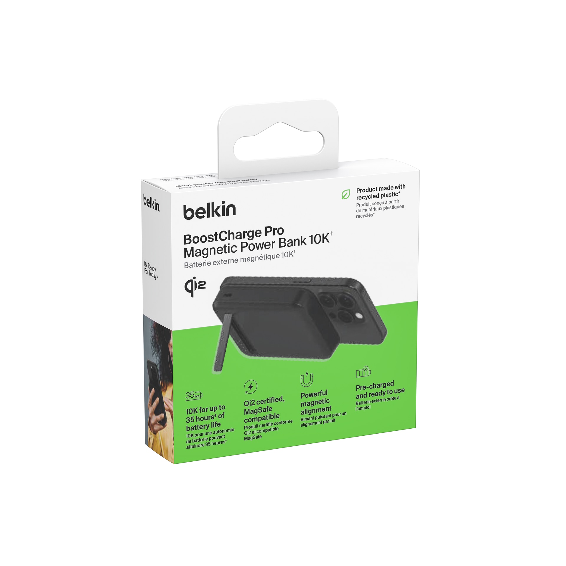 Belkin Powerbank »BoostCharge Pro Qi2 10K«, Belkin BoostCharge Pro Magnetische Powerbank Qi2 10K, magnetisch, kompatibel mit MagSafe