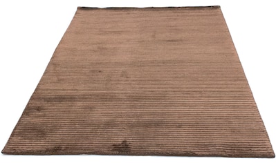 Wollteppich »Nepal Teppich handgeknüpft braun«, rechteckig
