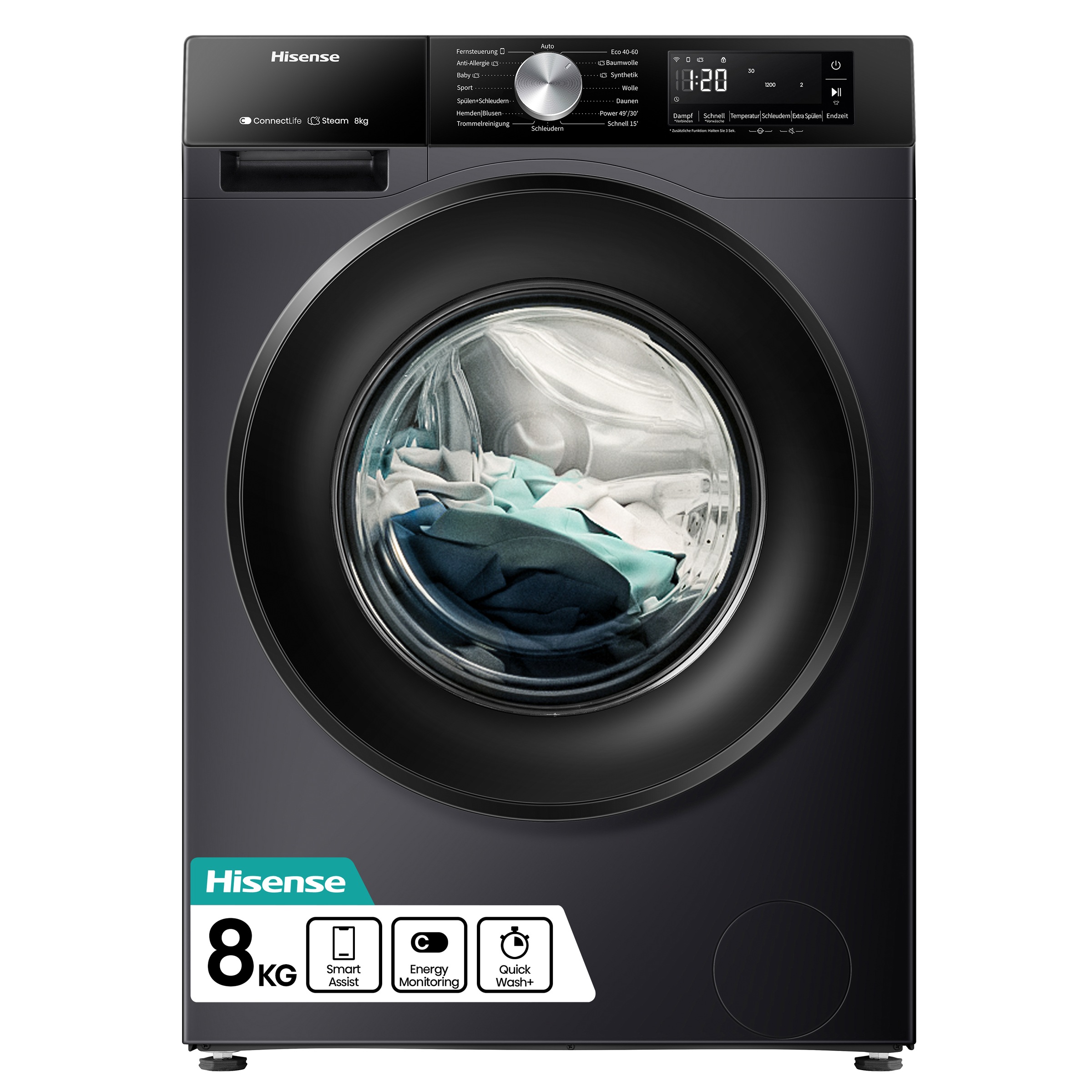 Hisense Waschmaschine "WF3S8043BB3" 8 kg 1400 U/min Wifi-ConnectLife günstig online kaufen