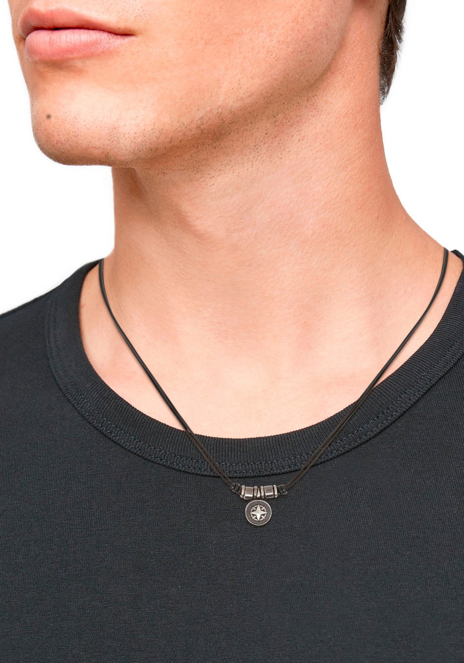 s.Oliver 2035536 Compass Pendant Necklace Black 3