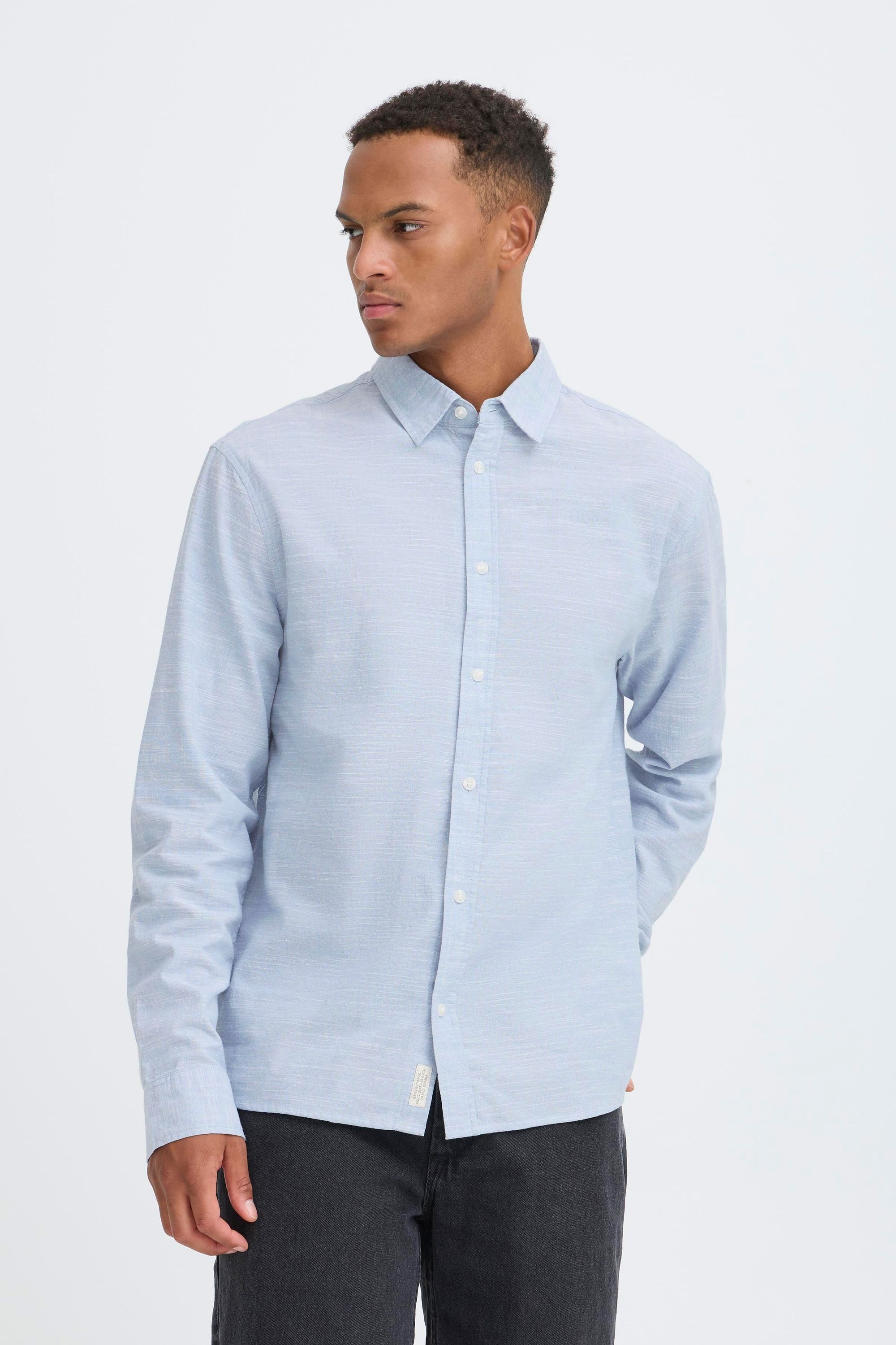 Blend BHDARIS SLUB Long Sleeve Shirt Faded Denim M 2