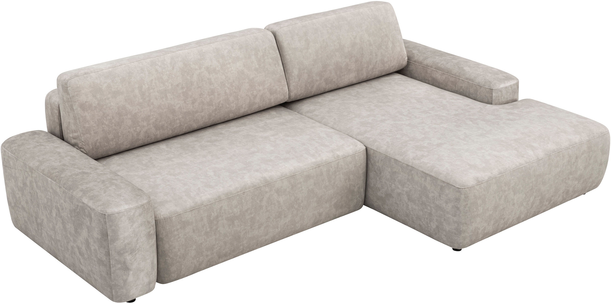 INOSIGN Ecksofa »TORGE (264cm), Schlafsofa in Cord, Samtvelours o Struktur fein, L-Form«, Schlaffunktion, Bettkasten, Liegefläche: 125/210 cm