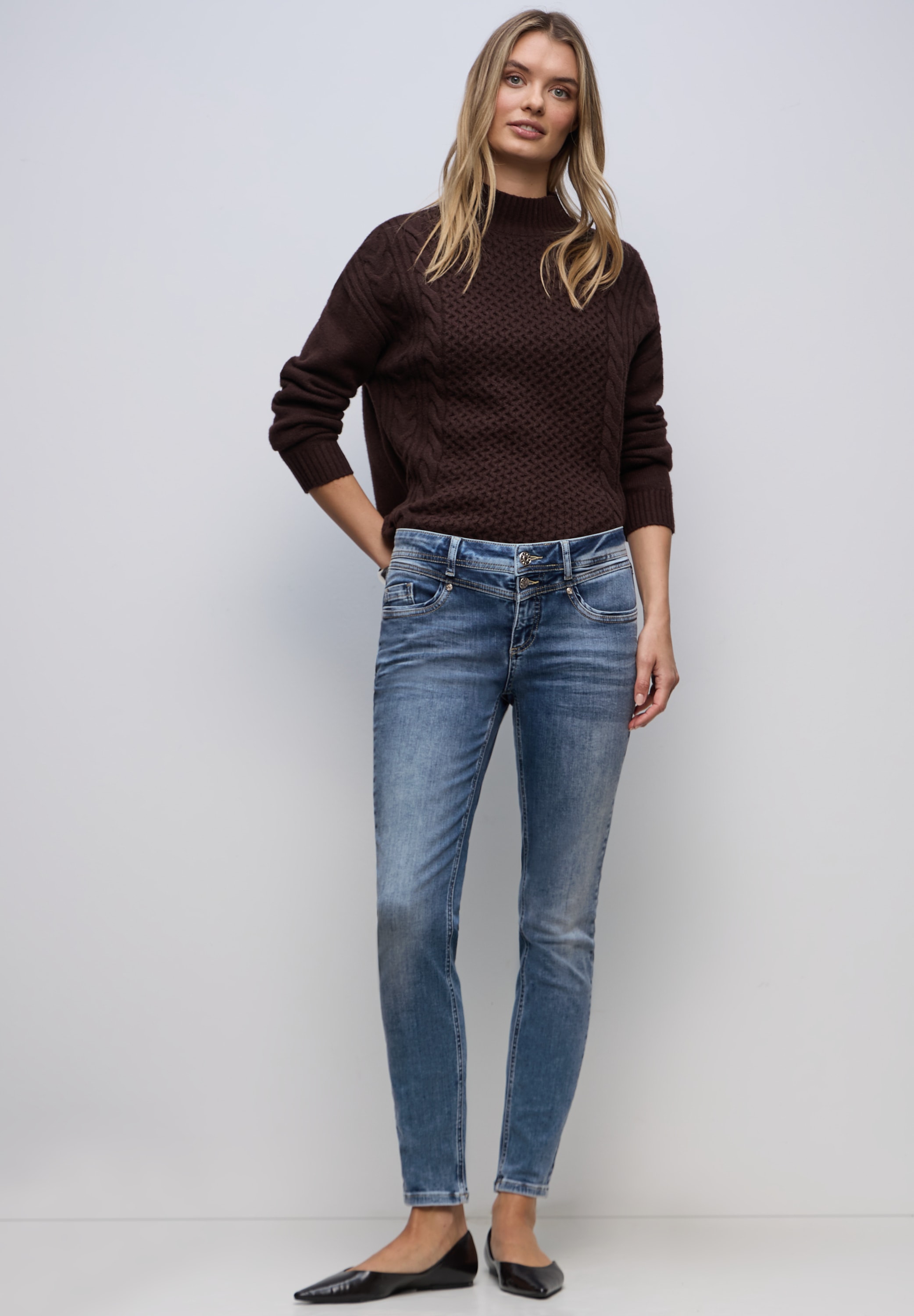 STREET ONE Slim-fit-Jeans Middle Waist