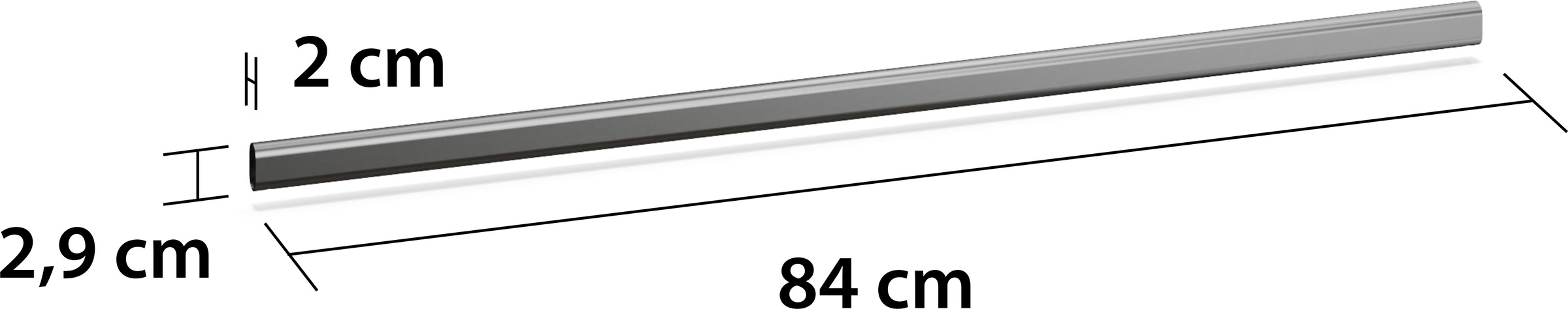 rauch Kleiderstange "Zubehör für Rauch-Schränke" Breite 84 cm, für Rauch-Schränke mit Element-Breite 87,5 cm