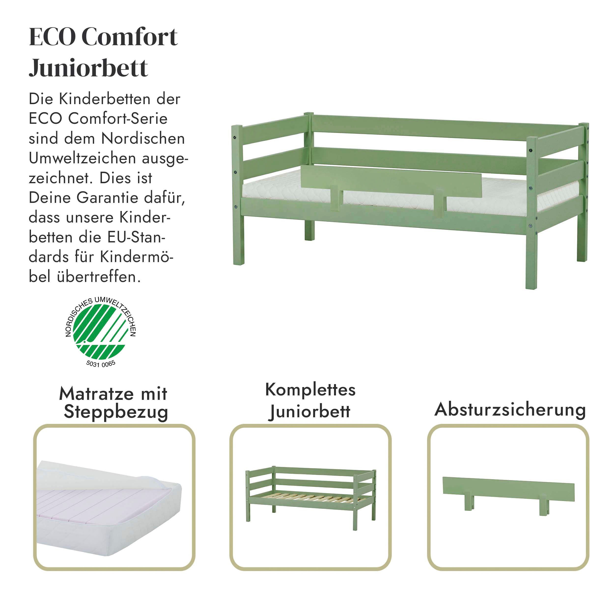 Thumbnail - Hoppekids Einzelbett "ECO Comfort Kinderbett, Kiefer Massivholz, Jugendbett inkl. Rollrost", 70x160 cm, wahlweise in ver...