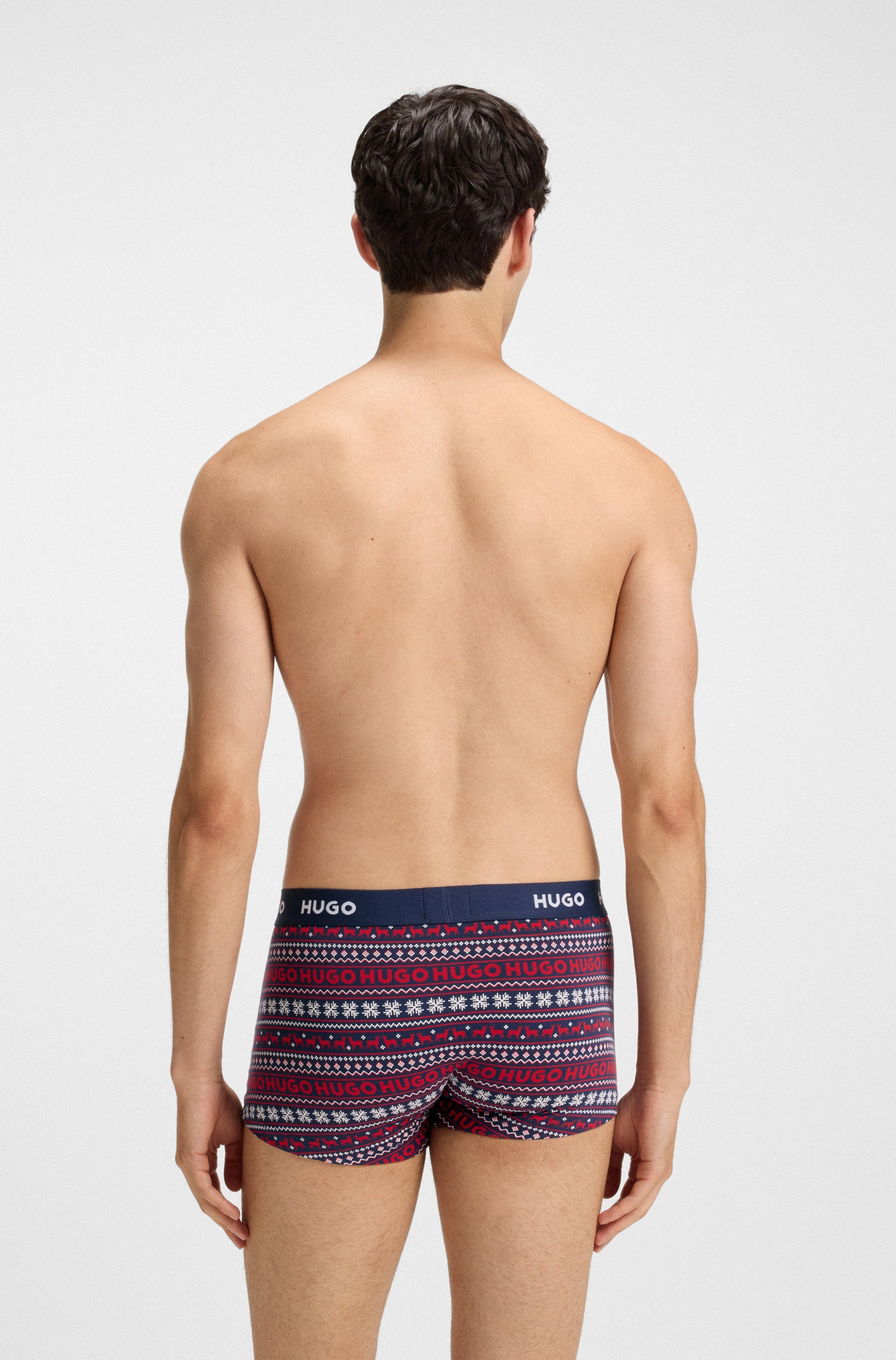 HUGO Underwear Trunk »TRUNK TRIPLET DESIGN« Packung, 3 Stk. mit Logobund