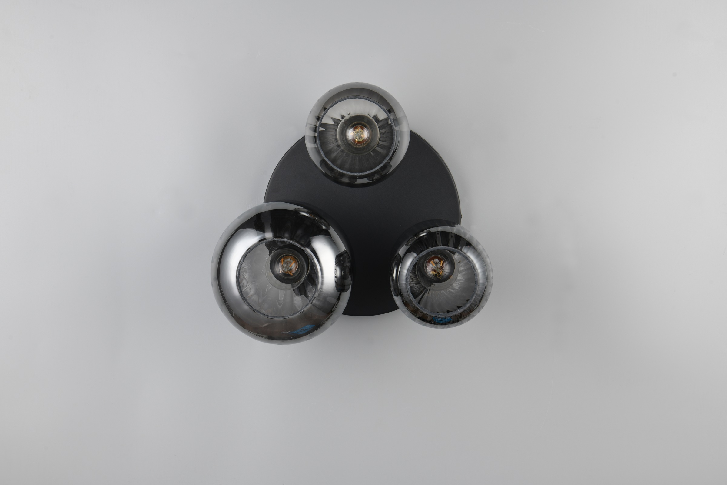 TRIO Leuchten Deckenleuchte »DIVA, E27 Deckenlampe 3-flammig mit Glasschirm, exkl 3xE27 max 10W«, 3 flammig, Leuchtmittel E27 | Leuchtmittel wechselbar, Deckenlampe Ø 39cm, Glasschirme in 3 Formen, Lampe Wohnzimmer Küche