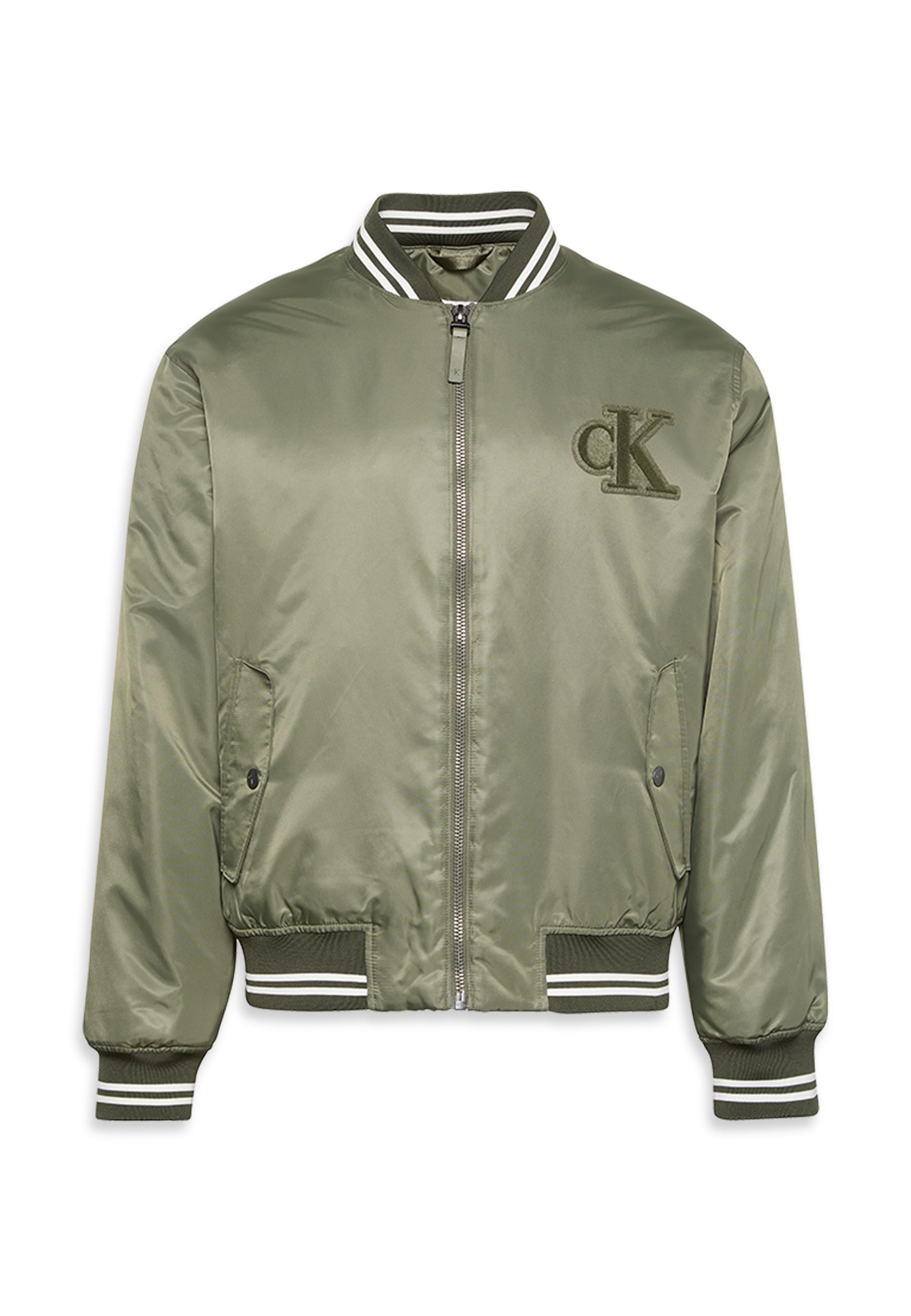 Calvin Klein Jeans Collegejacke »LS JEANS TIPPED HERO BOMBER« ohne Kapuze Mit Rundhalsausschnitt, regular fit