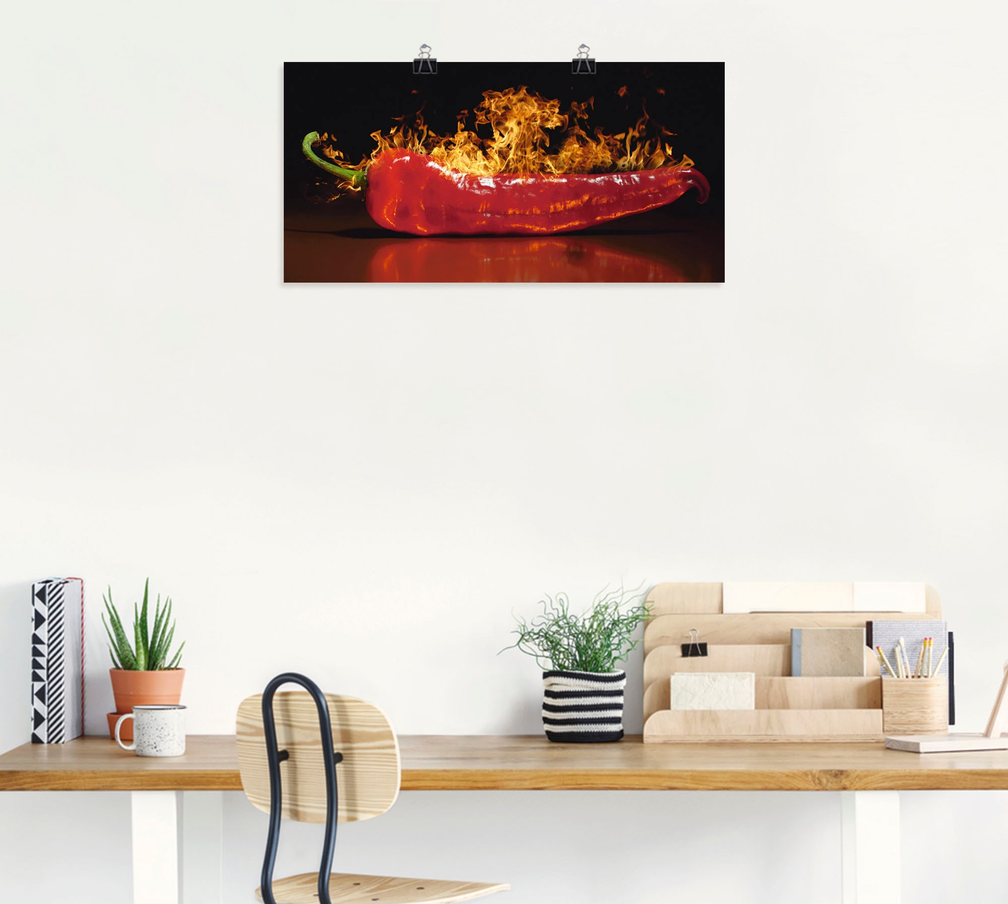 Artland Wandbild »Roter scharfer Chilipfeffer«, Lebensmittel, (1 St.), als Alubild, Outdoorbild, Leinwandbild, Poster, Wandaufkleber