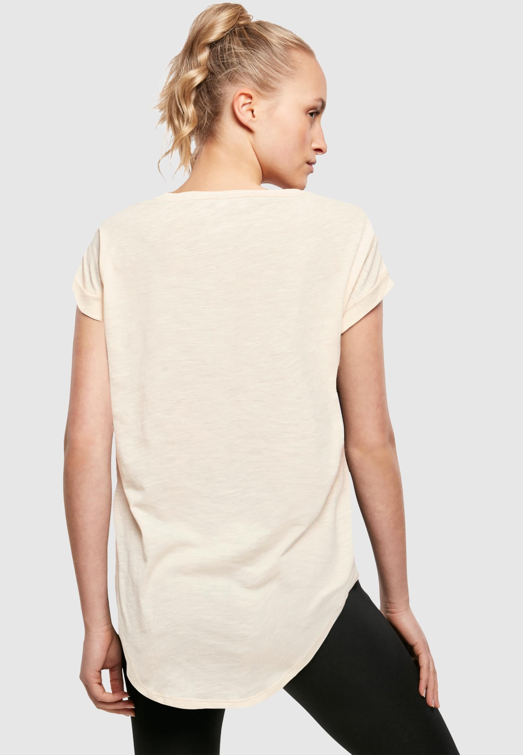 F4NT4STIC Kurzarmshirt »F4NT4STIC Damen ACDC Back in Black with Ladies Long Slub Tee« 1 Stk. tlg.