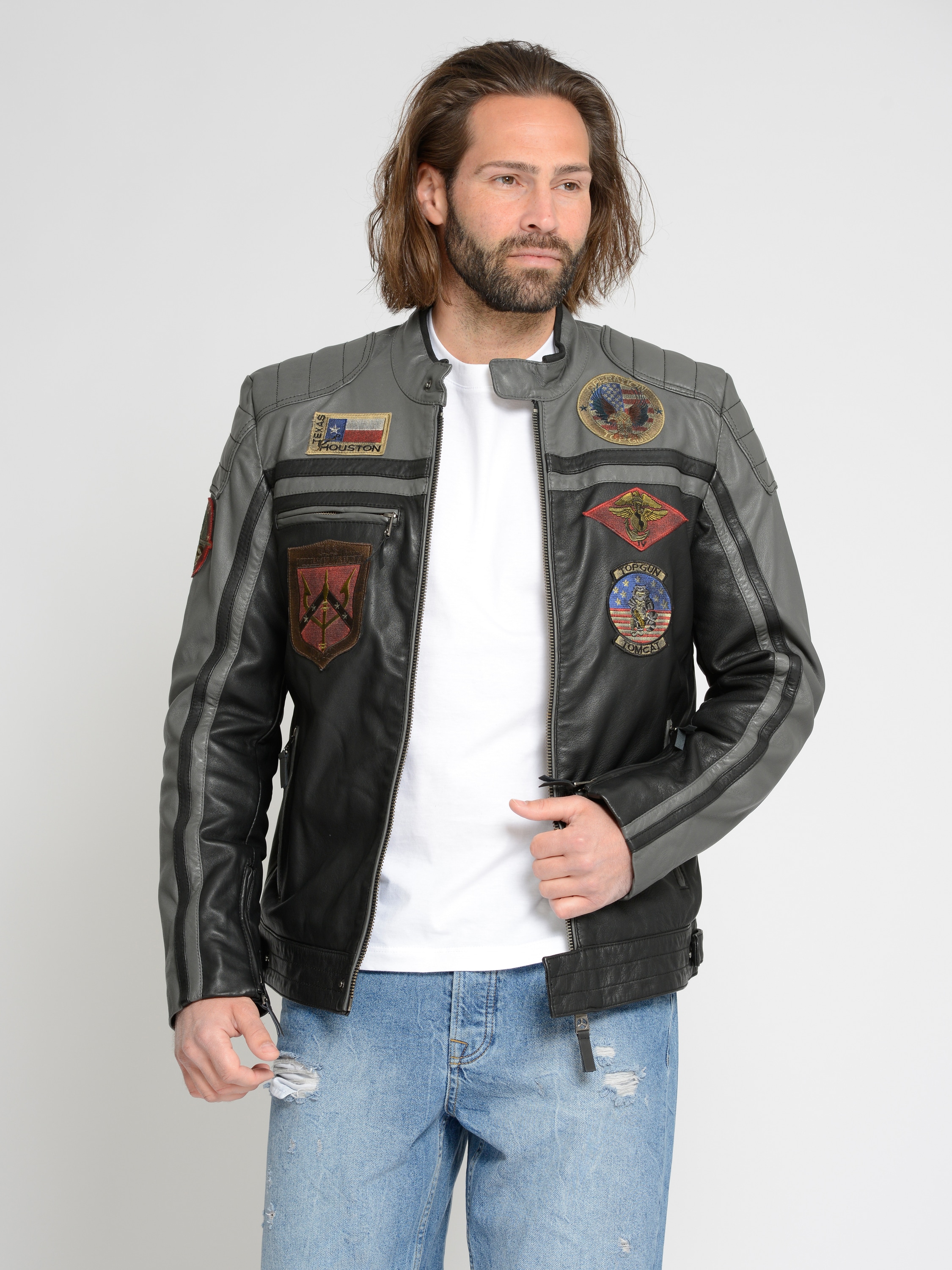 TOP GUN Lederjacke »TGJ1005«