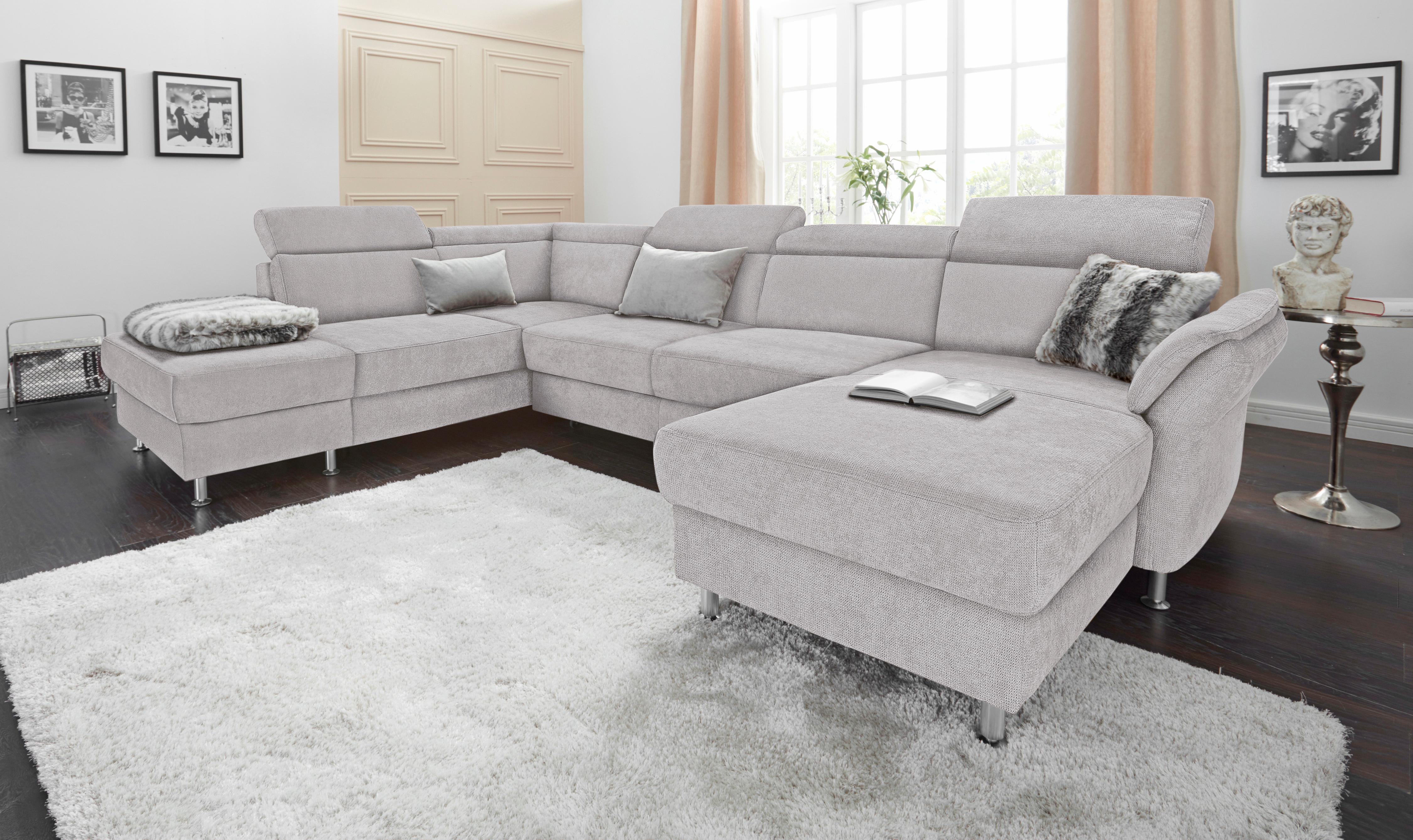 sit&more Wohnlandschaft "Avignon U-Form" optional Schlaffunktion & Stauraum, inklusive Kopfteilverstellung