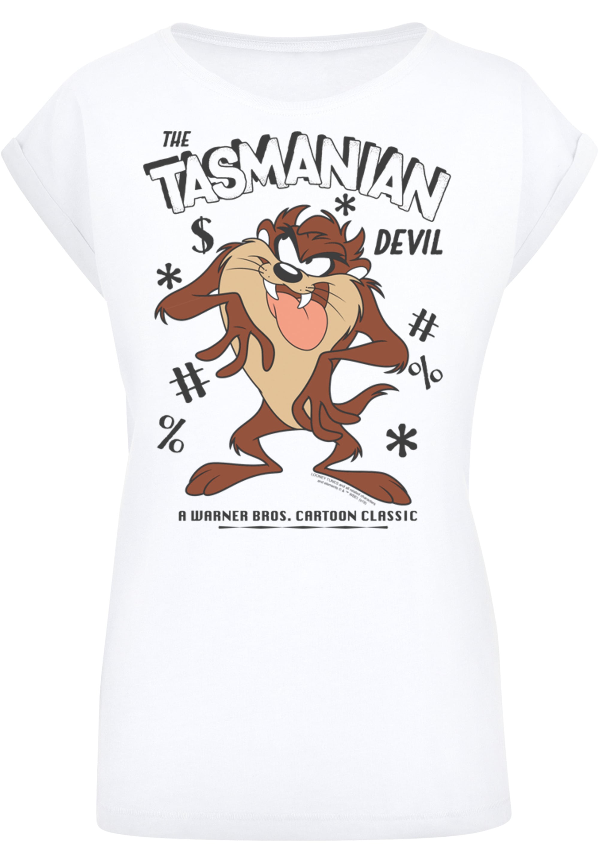 F4NT4STIC T-Shirt »Looney Tunes Taz Vintage Tasmanian Devil«, Damen,Premium Merch,Regular-Fit,Kurze Ärmel,Bedruckt