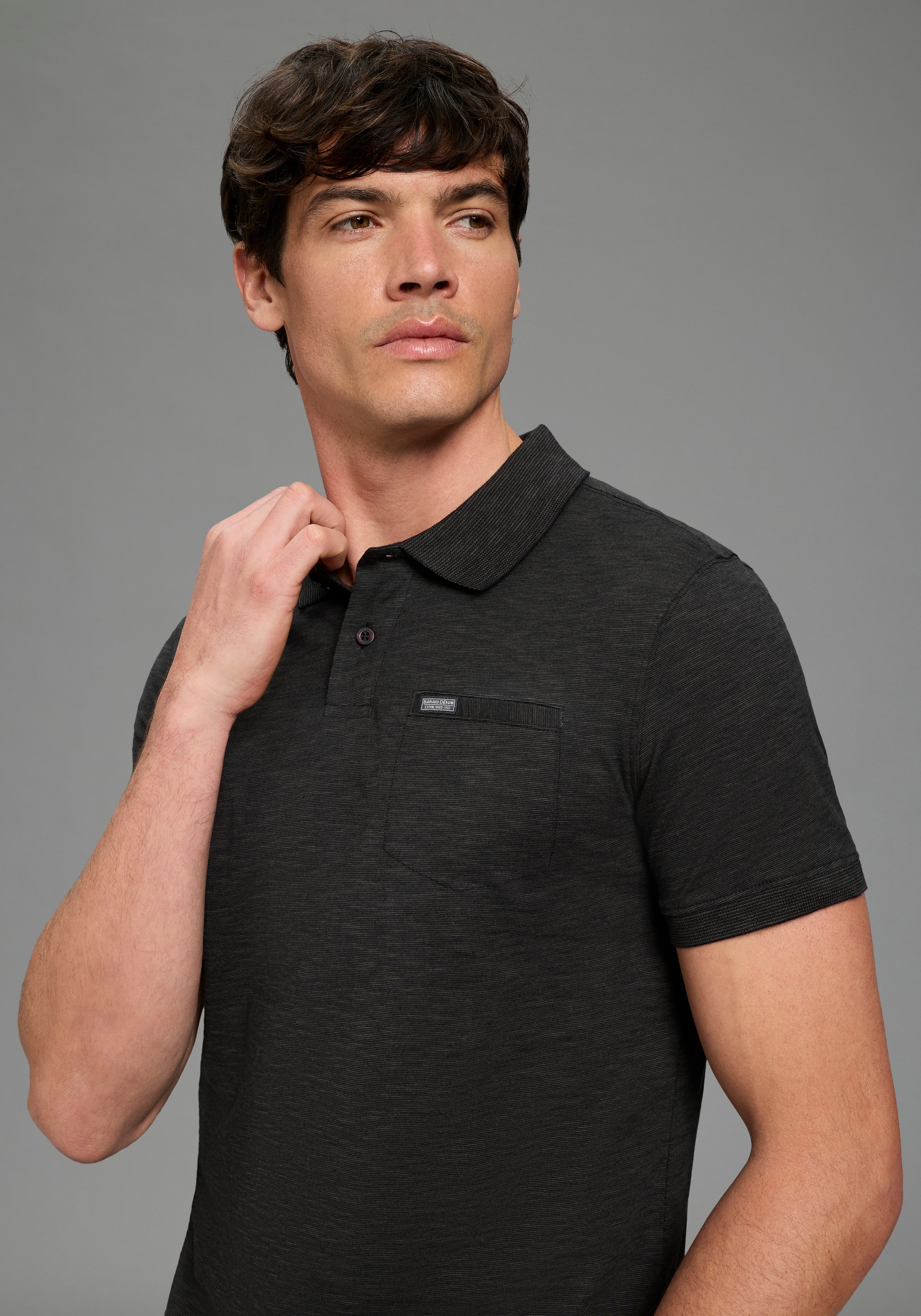 Bruno Banani Herren Slub Poloshirt Grau 4XL 2