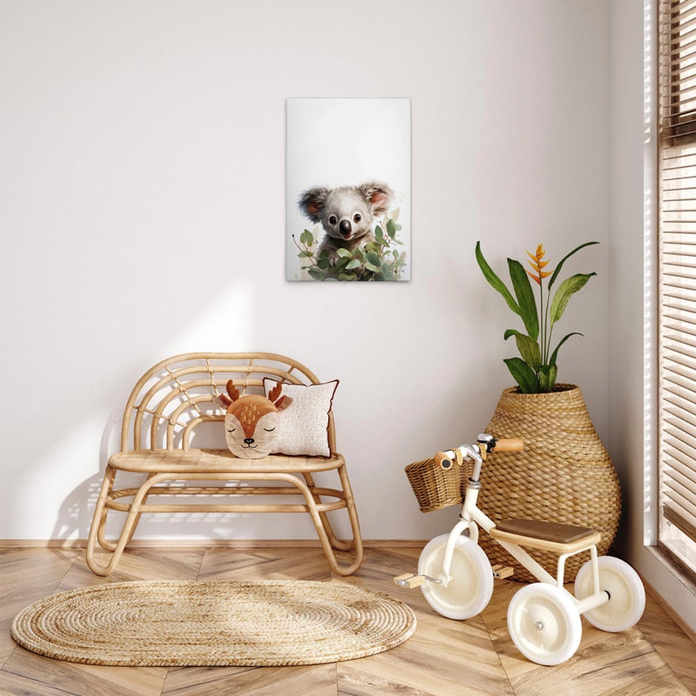 A.S. Création Leinwandbild "Baby Koala - Wandbild Weiß Grün Grau Keilrahmen günstig online kaufen