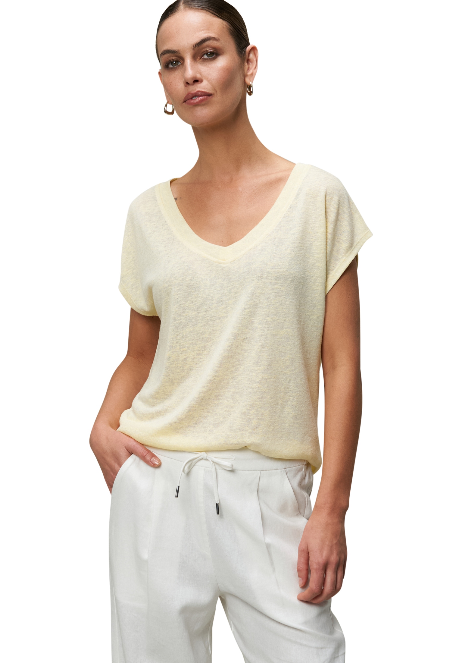 Zero T-Shirt "zero Damen Sommer-T-Shirt mit V-Ausschnitt" 1 Stk. tlg. Plain günstig online kaufen