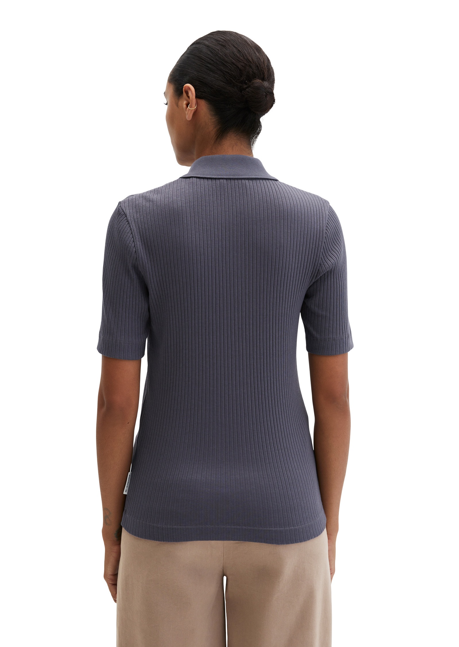 Marc O'Polo Women's Polo Shirt Blue Graphite M 7