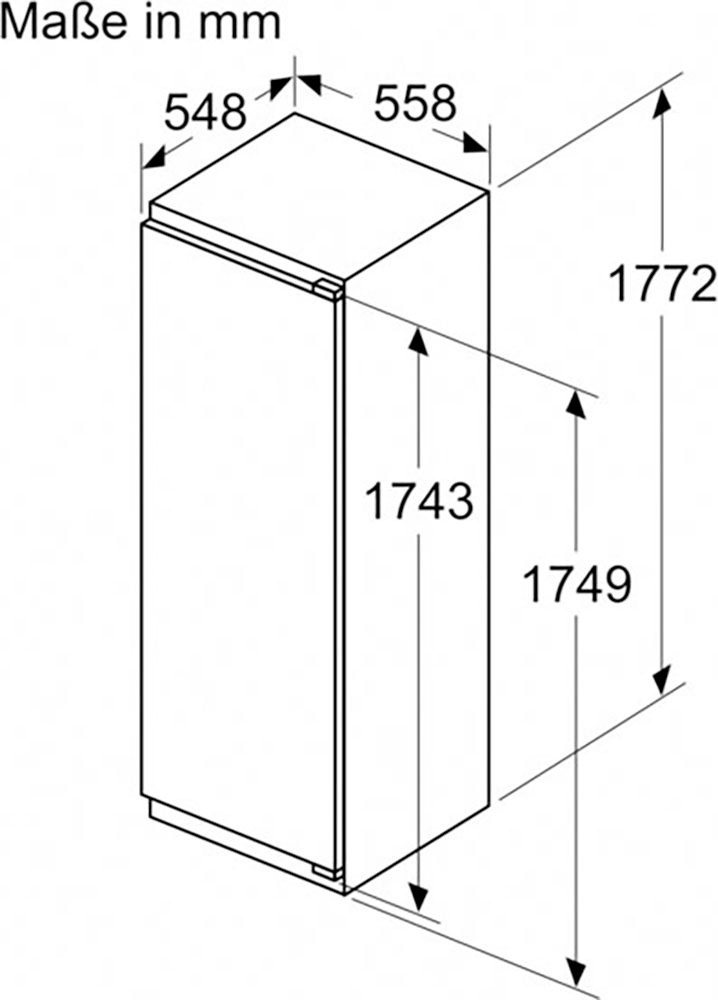 NEFF Einbaukühlgefrierkombination »KI2822FE0«, KI2822FE0, 177,2 cm hoch, 54,1 cm breit, Fresh Safe: Schublade für flexible Lagerung von Obst & Gemüse