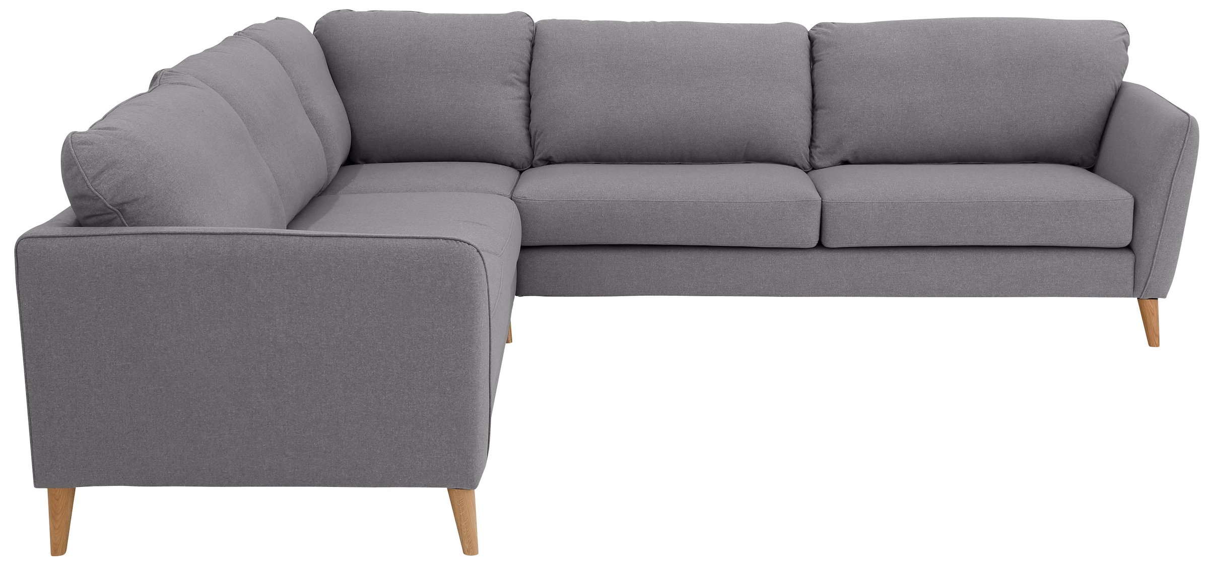Home affaire Ecksofa "MARSEILLE 278/278 cm, L-Form, Webstoff, Flachgewebe, günstig online kaufen