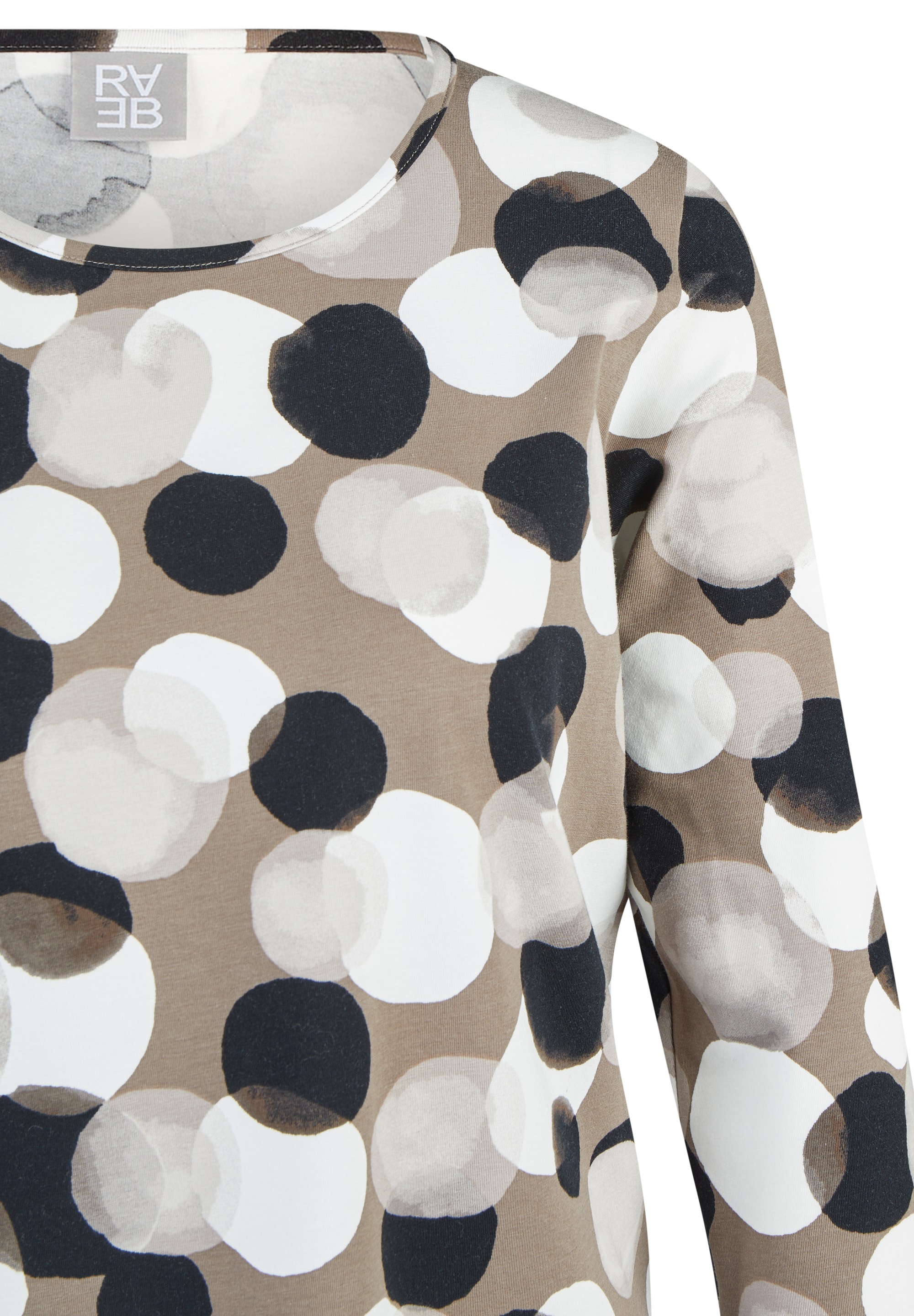Rabe 3/4-Arm-Shirt mit grafischem Muster