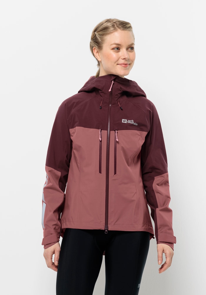 Jack Wolfskin Fahrradjacke "MOROBBIA 3L JKT W", mit Kapuze