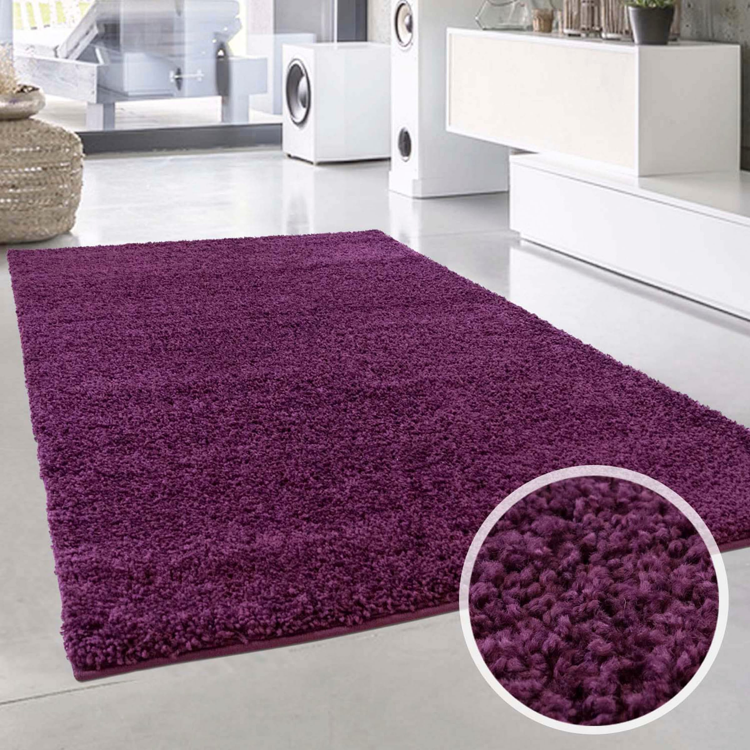 Carpet City Hochflor-Läufer »Shaggi uni 500«, rechteckig, 30 mm Höhe, Shaggy-Teppich, Uni Farben, ideal für Flur & Diele, Langflor, Weich