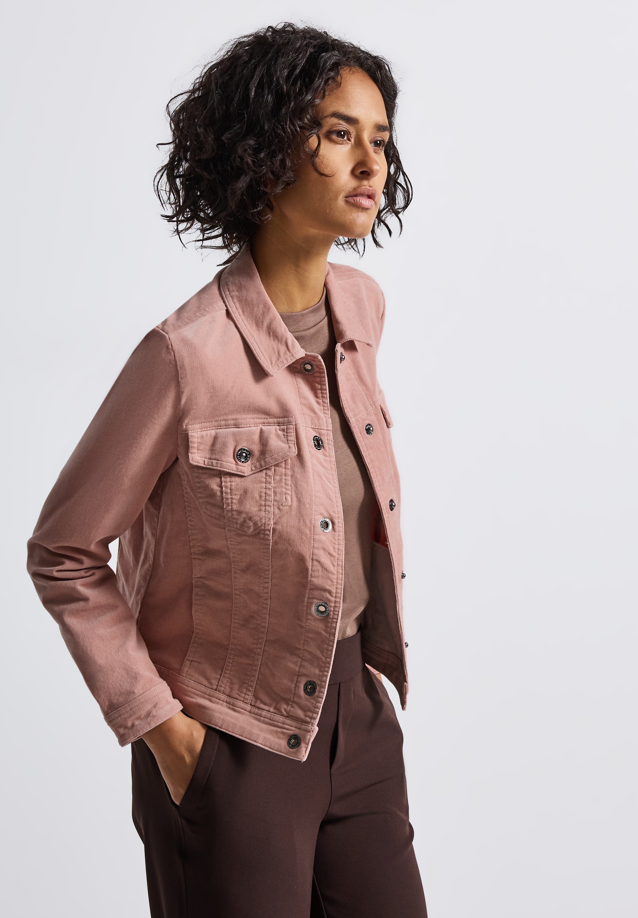 STREET ONE Cordjacke ohne Kapuze in Cord-Optik günstig online kaufen