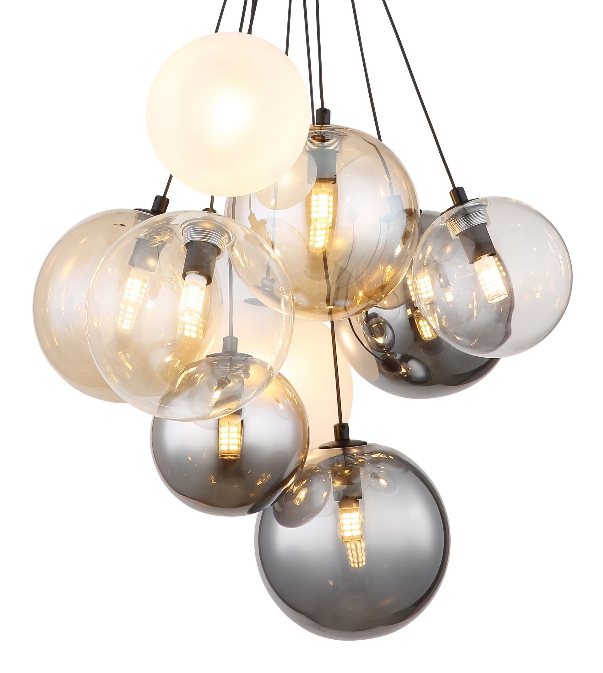 GLOBO LIGHTING Hängeleuchte »BALLGI«, Leuchtmittel G9 | ohne Leuchtmittel, Glaskugeln