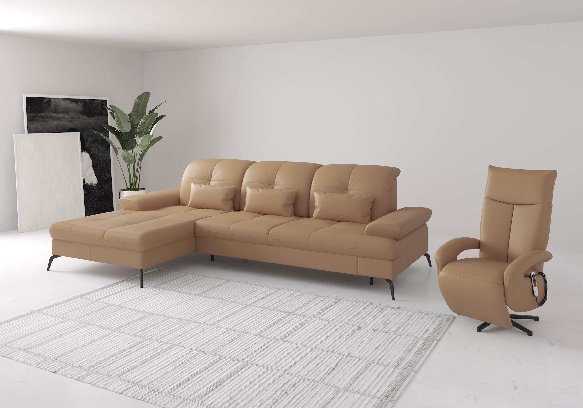 sit&more Ecksofa »Amica«, inkl Sitztiefenverstellung und Armteilverstellung