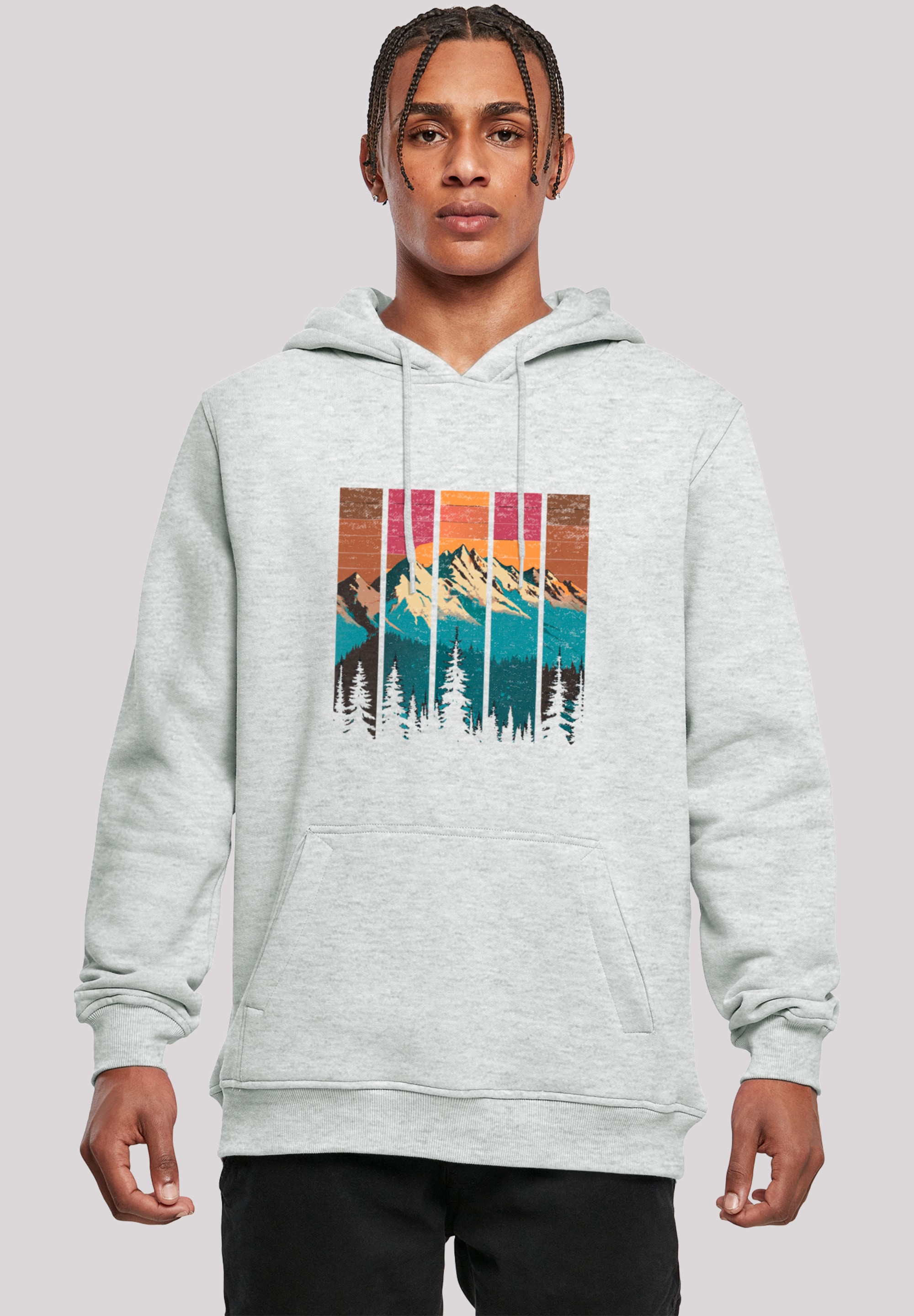 F4NT4STIC Kapuzenpullover "Berg Sonnenuntergang Retro", Premium Qualität günstig online kaufen