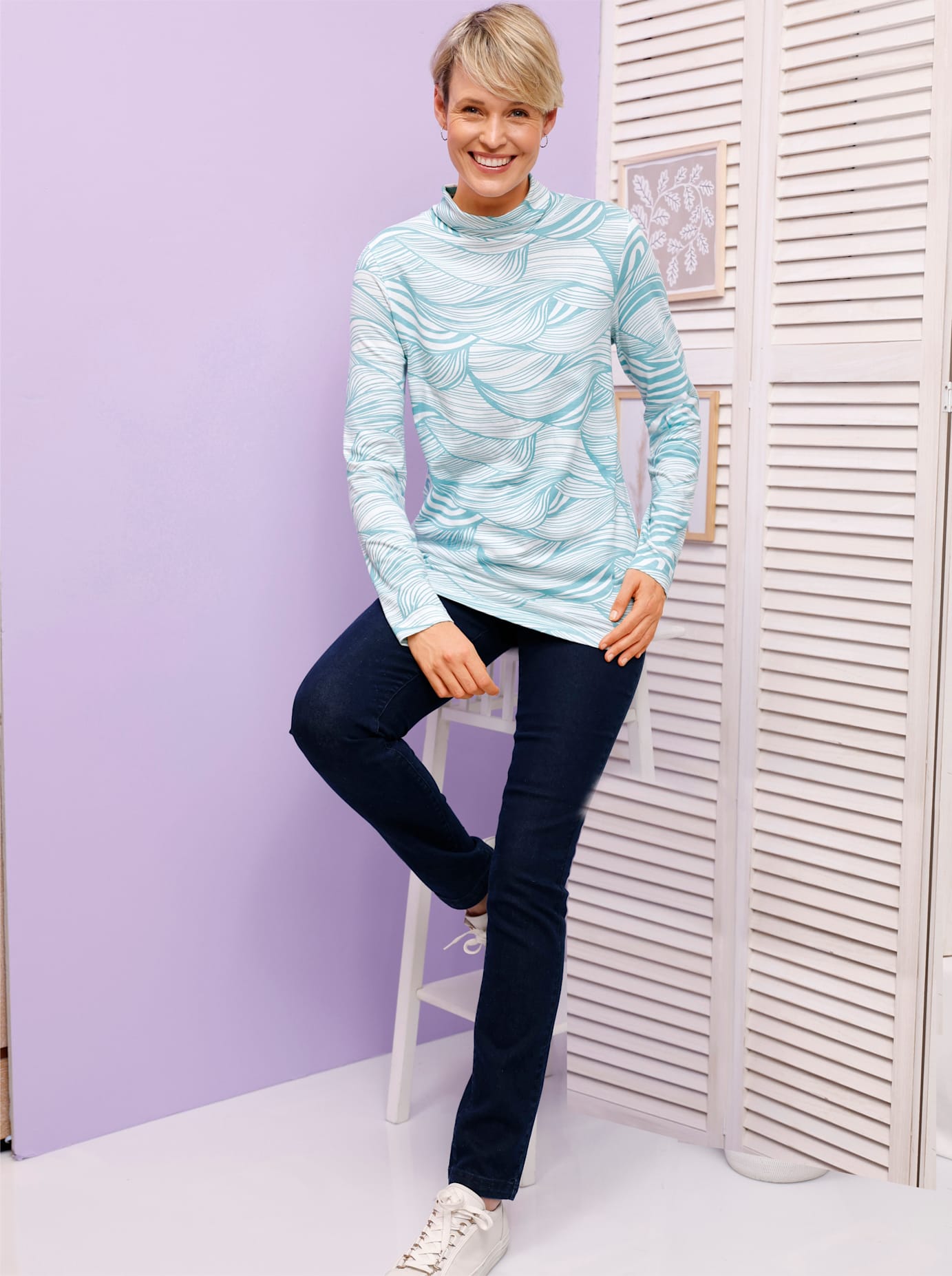 Rollkragenshirt "Langarm-Shirt" 1