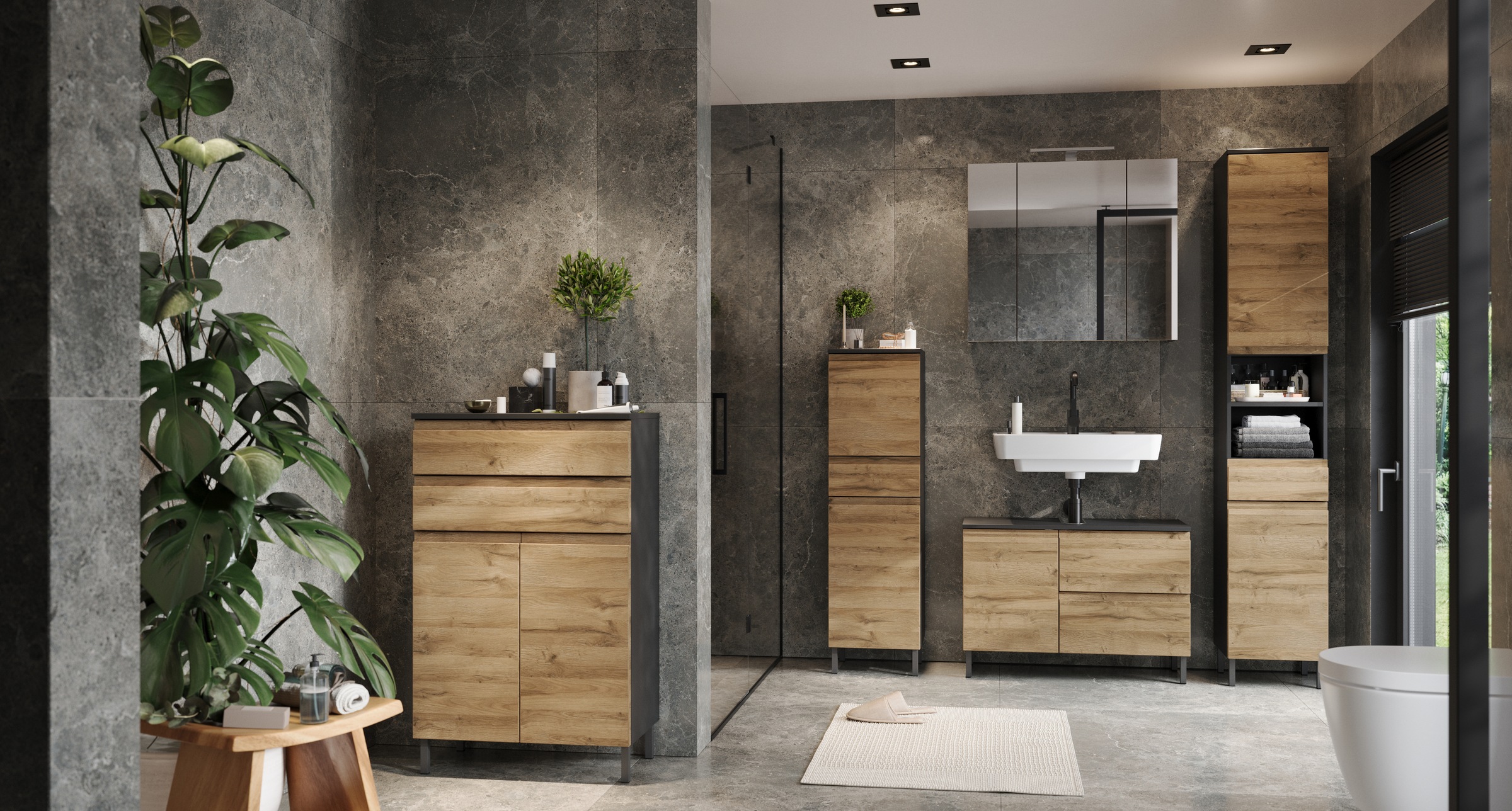 GERMANIA Midischrank "Scantic" 1 Stk. tlg. mit griffloser Optik günstig online kaufen