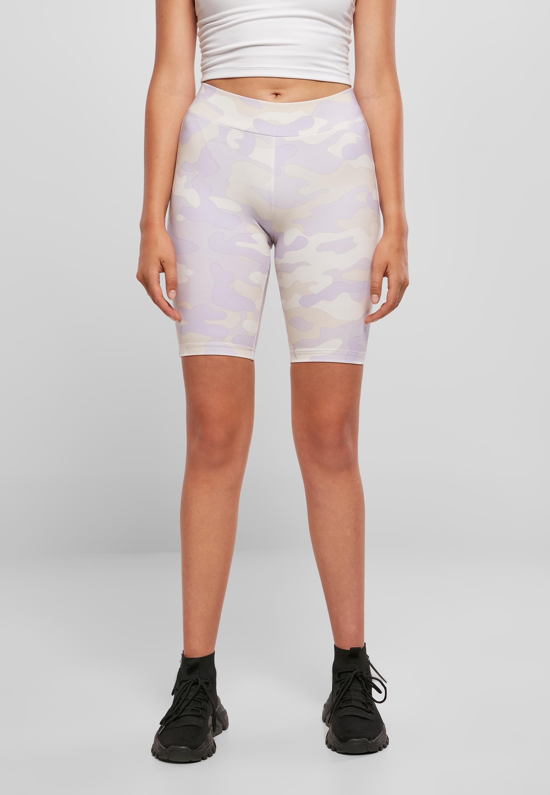 URBAN CLASSICS Stoffhose »Urban Classics Damen Ladies High Waist Camo Tech Cycle Shorts«, (1 tlg.)