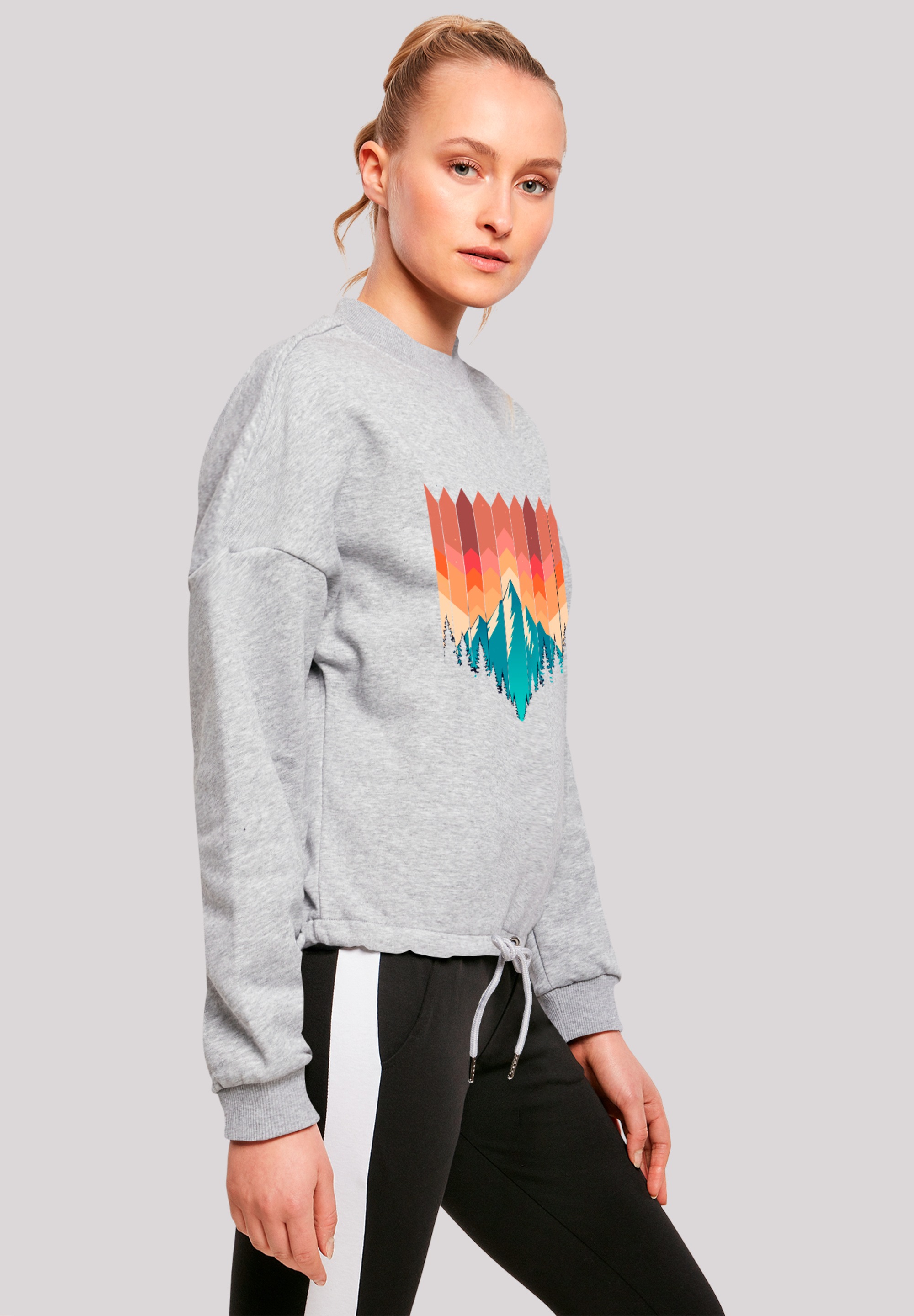 F4NT4STIC Sweatshirt »Berg Sonnenuntergang Geometrisch« Premium Qualität