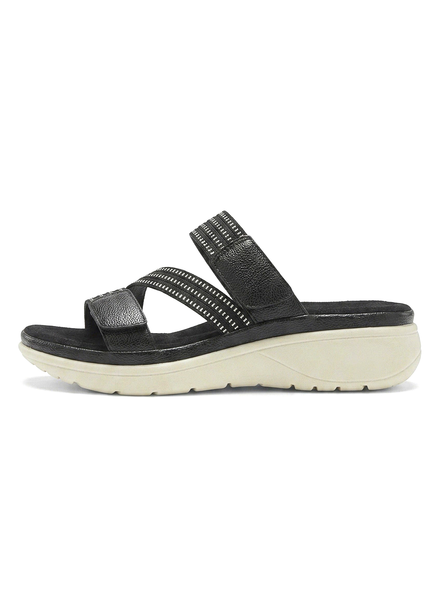 Vivance Pantolette »Sandale, offener Schuh, Sandalette, Sommerschuh,«  NEU mit dezentem Keilabsatz und Klettverschlüssen