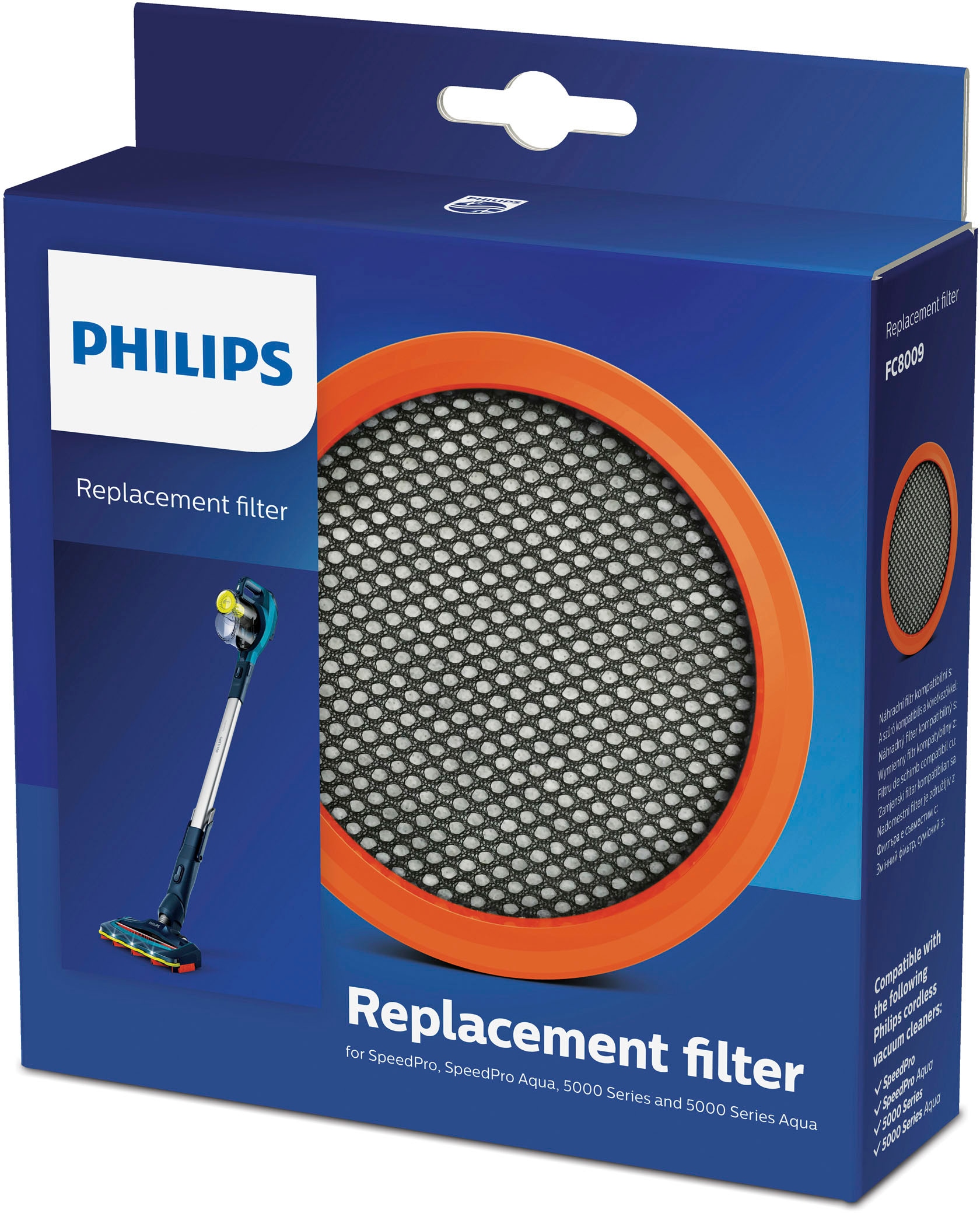 Philips Ersatzfilter "FC8009/01" Packung, 1 abwaschbarer Schaumfilter, 1 Stk. tlg.