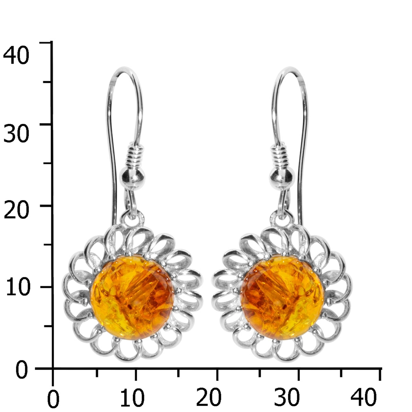 OSTSEE-SCHMUCK Paar Ohrhänger »- Naomi - Silber 925/000 - Bernstein«