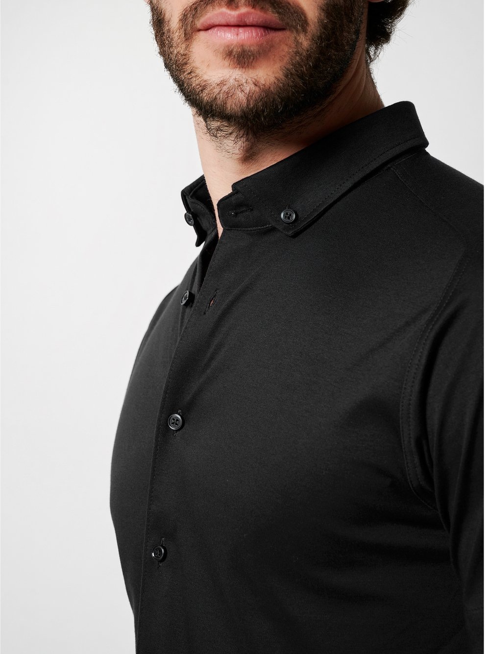 Thumbnail - DESOTO Kurzarmhemd "Jerseyhemd Casual Modern Button Down halbarm" Flexibler Stretch