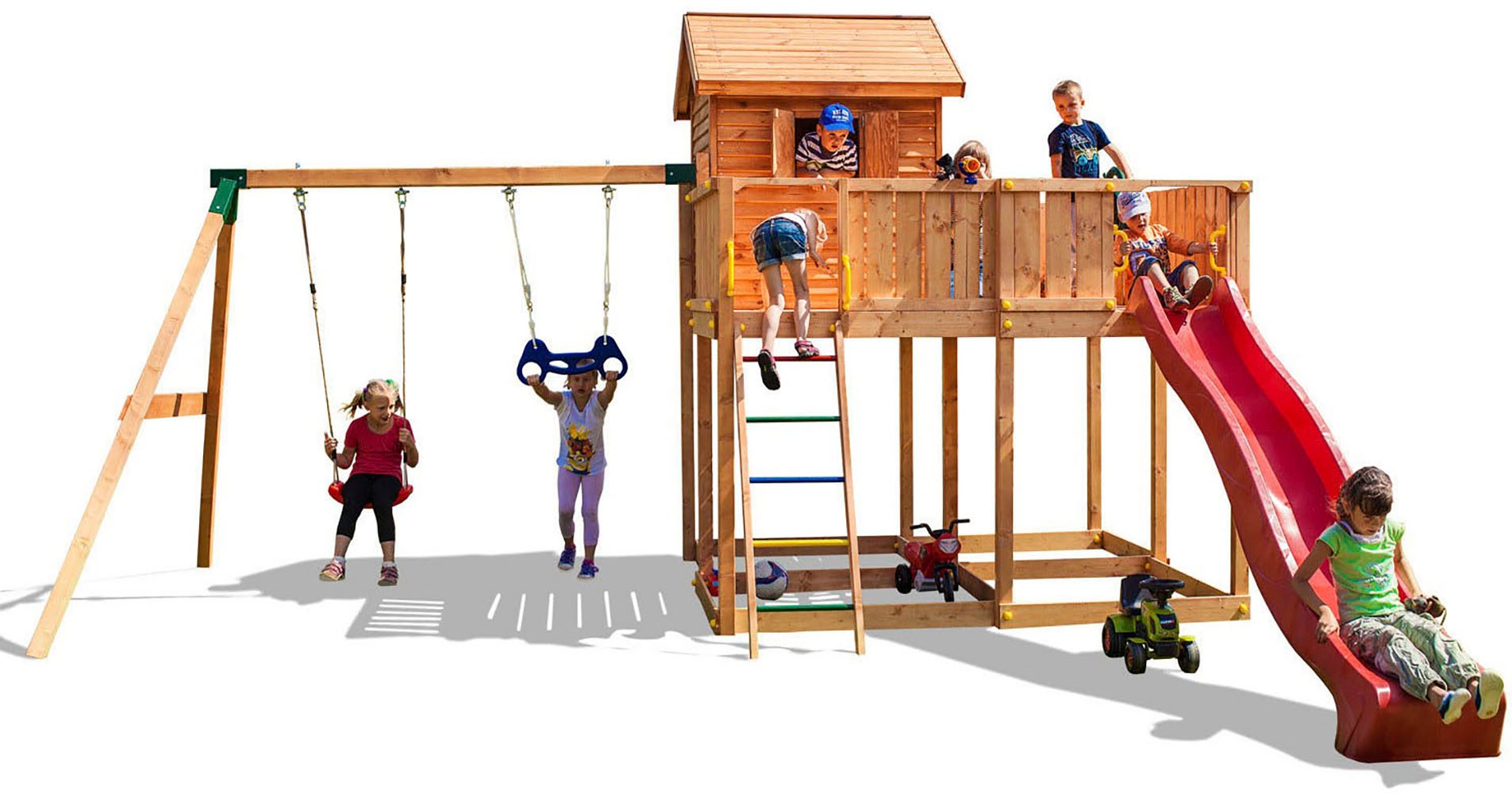 FUNGOO Spielturm »My SPACE_XL Move+«, mit Schaukel & Rutsche