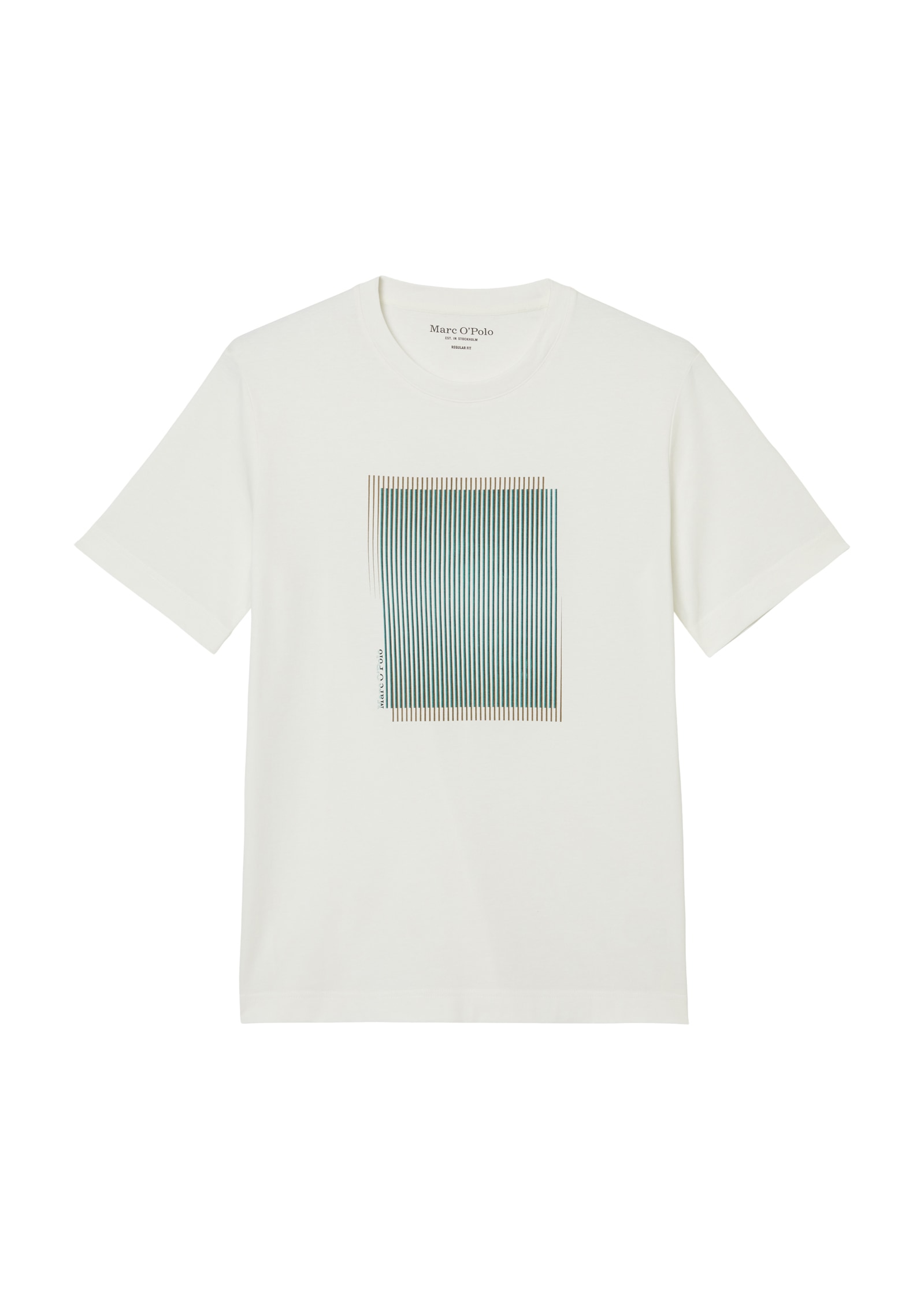 T-Shirt, geometrischer Print mit Streifenmuster