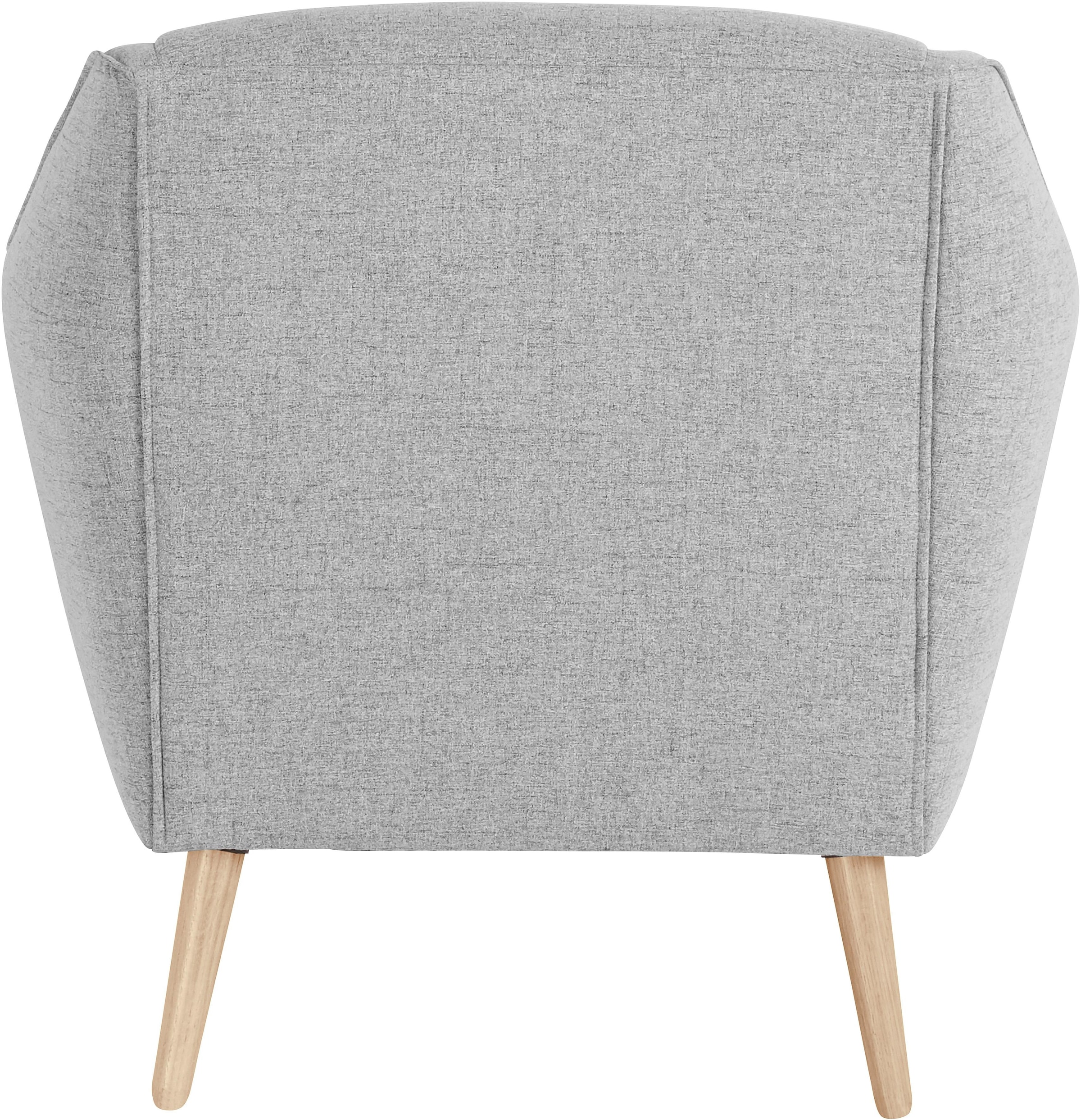 andas Sessel »Bille«, mit Naht im Rückenkissen und Eiche-Beinen, Design by Morten Georgsen