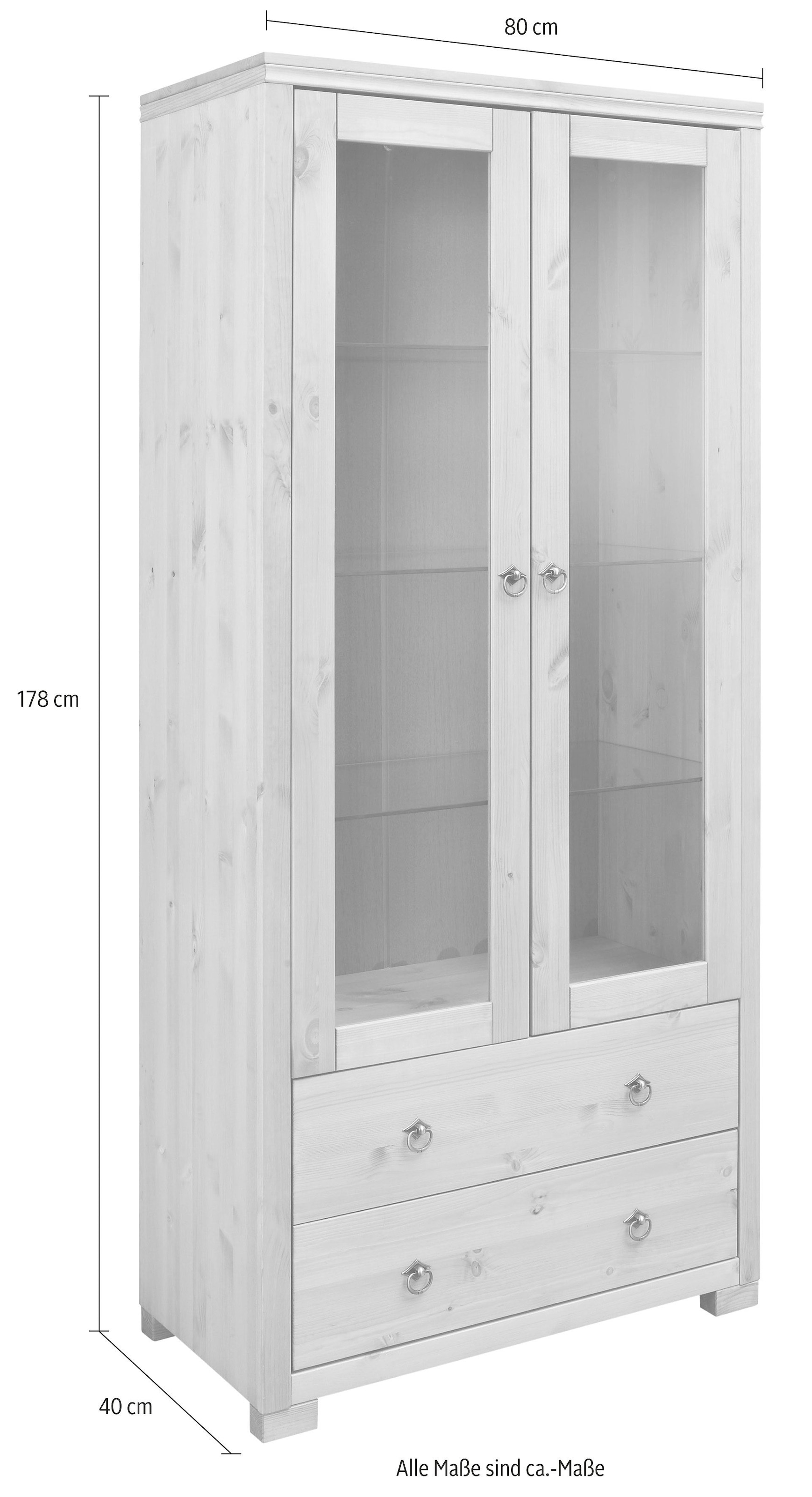 Home affaire Vitrine »Gotland«, Höhe 178 cm, mit Glastüren | BAUR