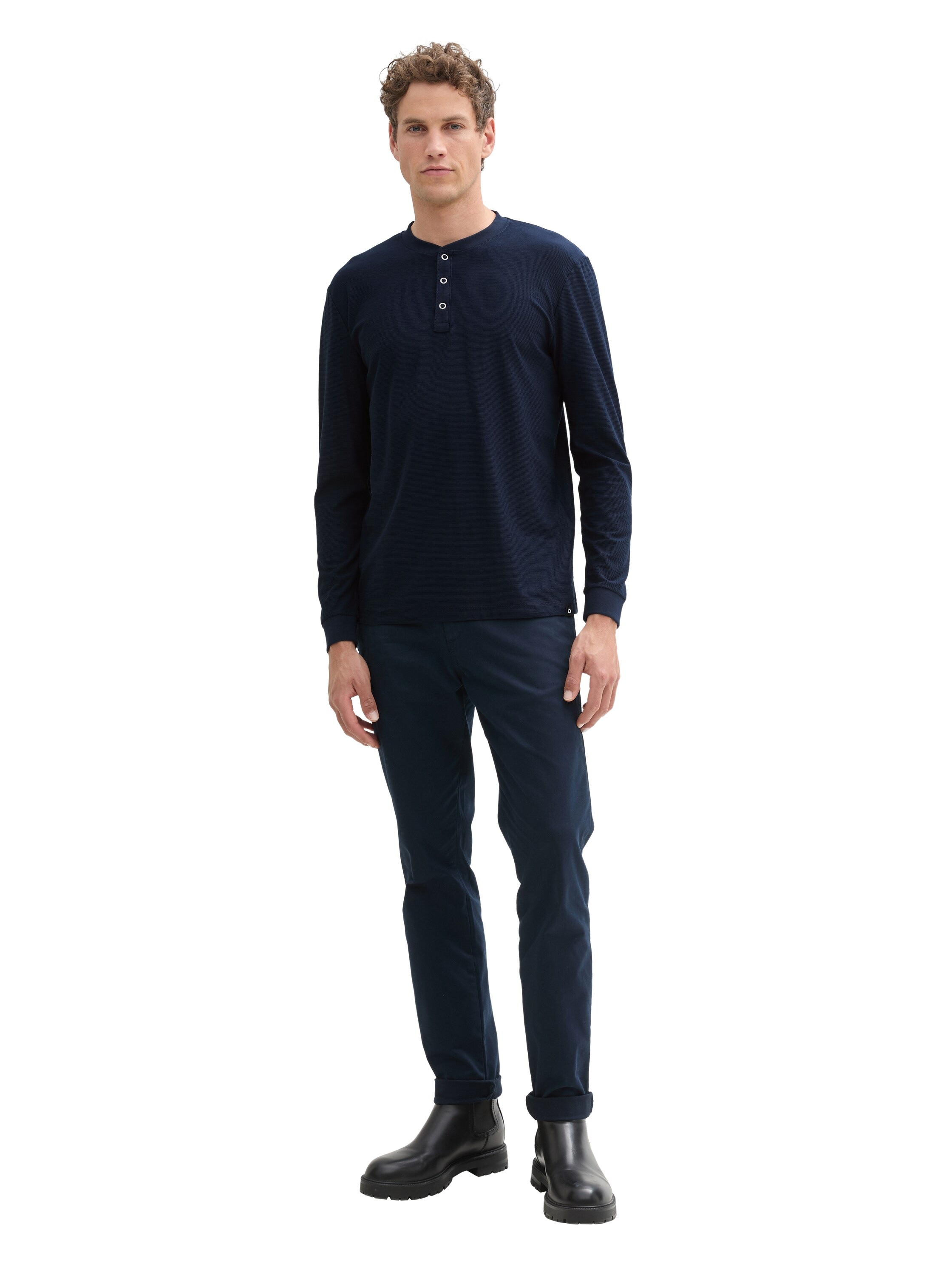TOM TAILOR Denim Henleyshirt, mit Struktur