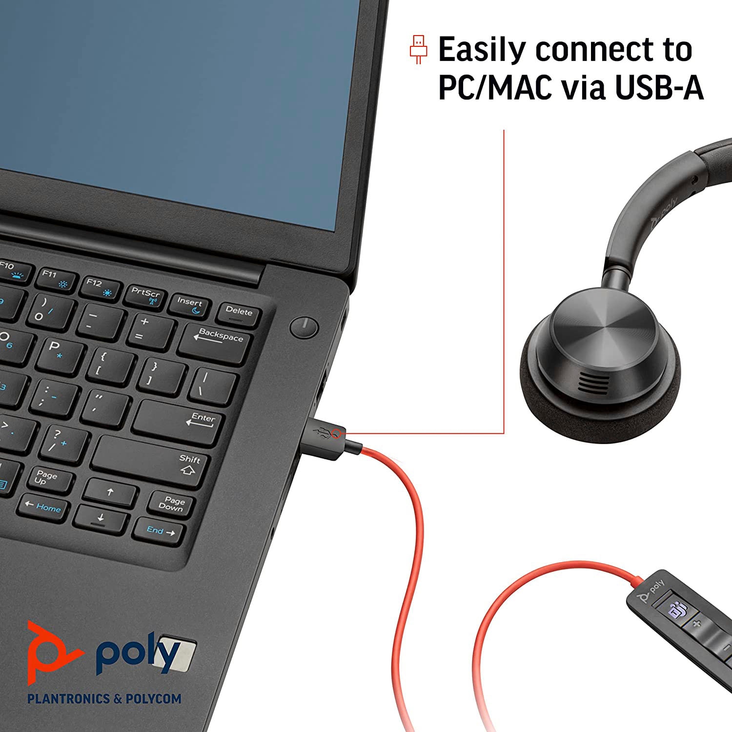 Poly Headset »Blackwire 3325«, Noise-Cancelling